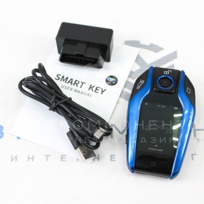 Универсальный Smart-ключ в стиле BMW (синий)