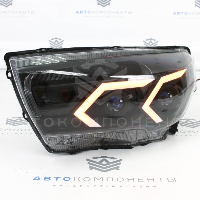 Фары AMG 4 линзы (BI-LED) Лада Vesta (черные маски)