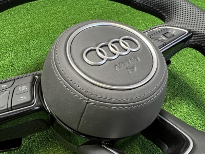Мультируль с круглой подушкой (в коже) Audi S/RS A3, A4, A5, A6, A7, Q3, Q5, Q7, TT