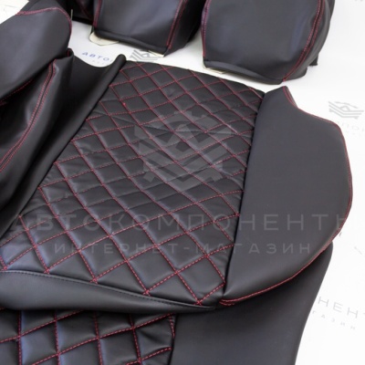 Обивки сидений ВАЗ 2110 с прострочкой "Квадрат по диагонали"
