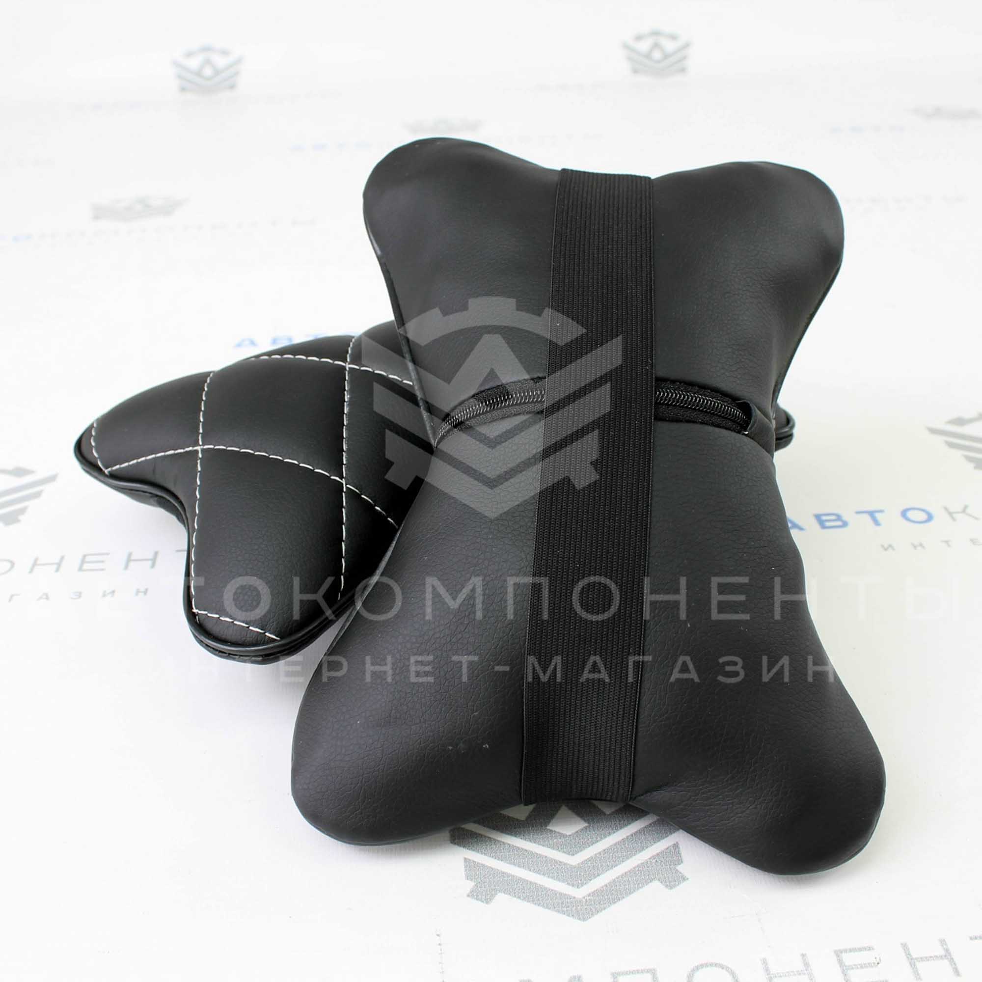 Подушка подголовника с прострочкой "Ромб"