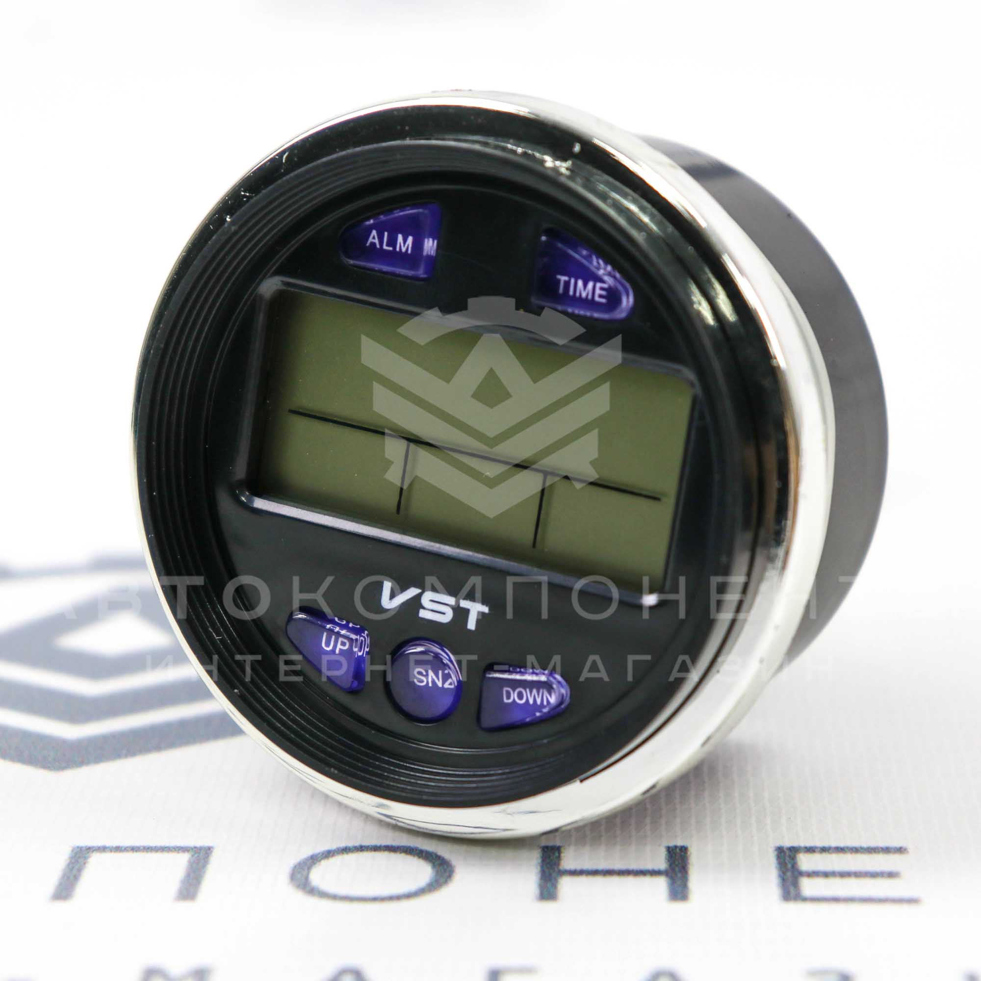 Электронные часы "VST" 7042V (вольтметр, термометр) на переднюю панель ВАЗ 2106, 2107