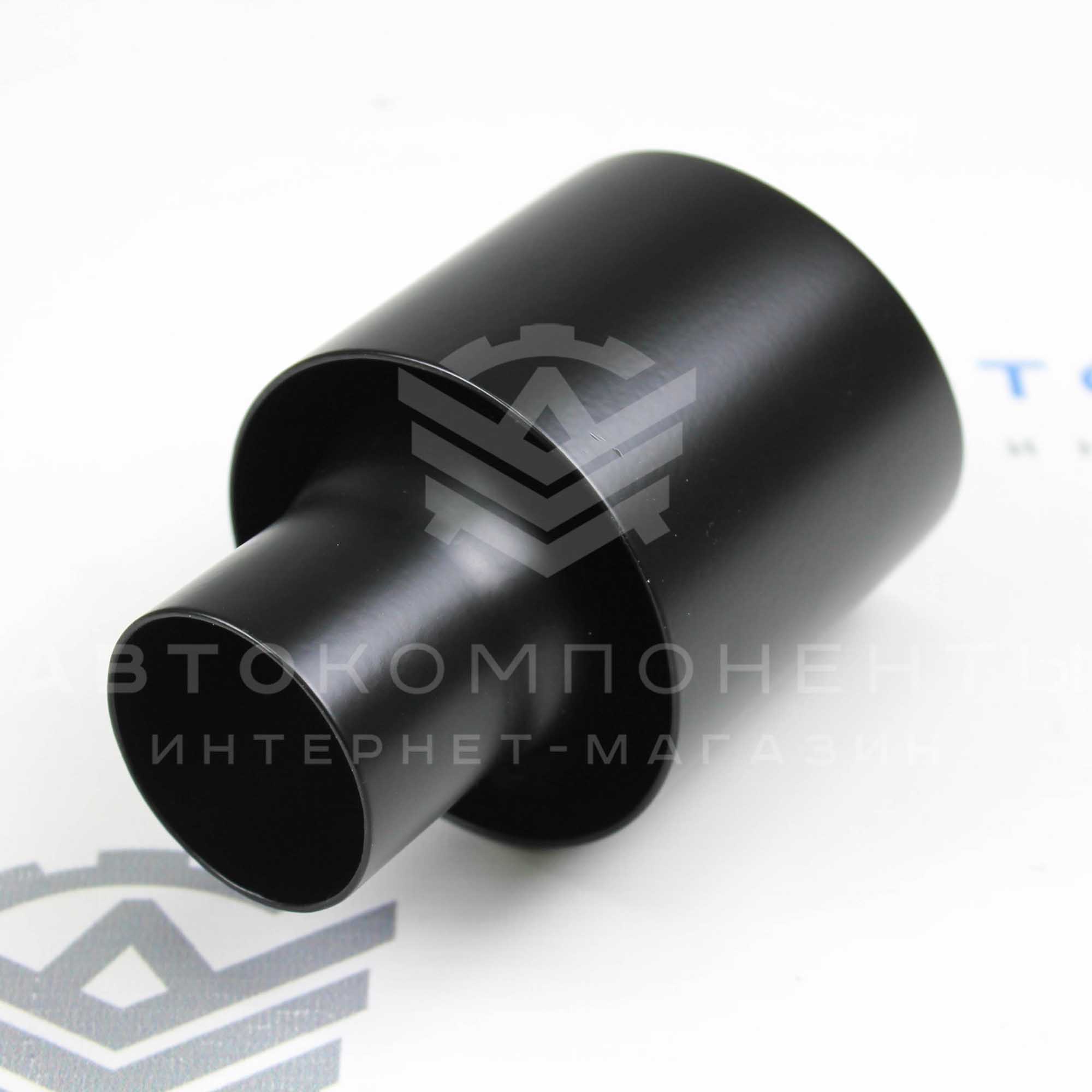 Насадка на глушитель (скошенная, нерж. сталь) 51х89мм (черный мат)