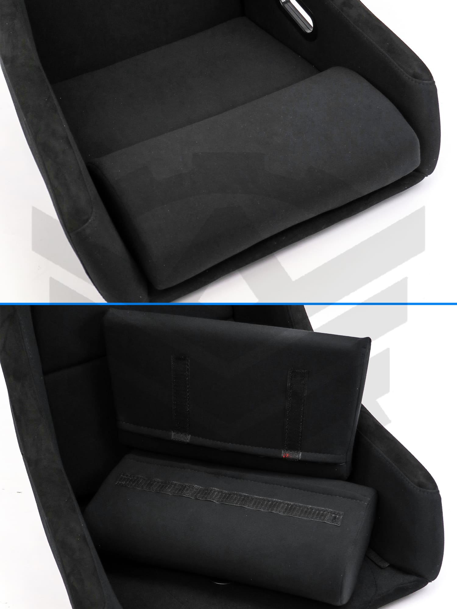 Ковш спортивный "RECARO" с салазками, размер XL (карбон, черный) 3-х слойный каркас