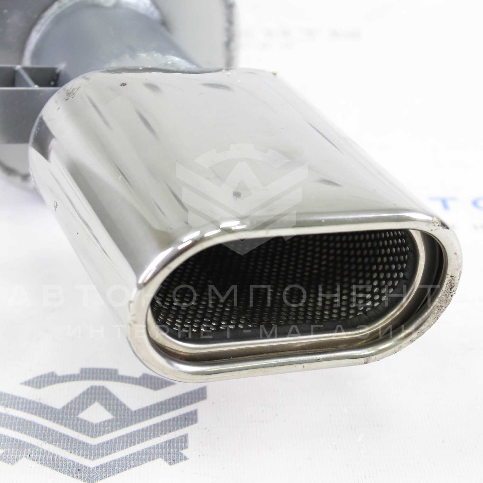 Прямоточный глушитель Stinger "MUTE" ВАЗ 2101-2107 (с овальной насадкой)