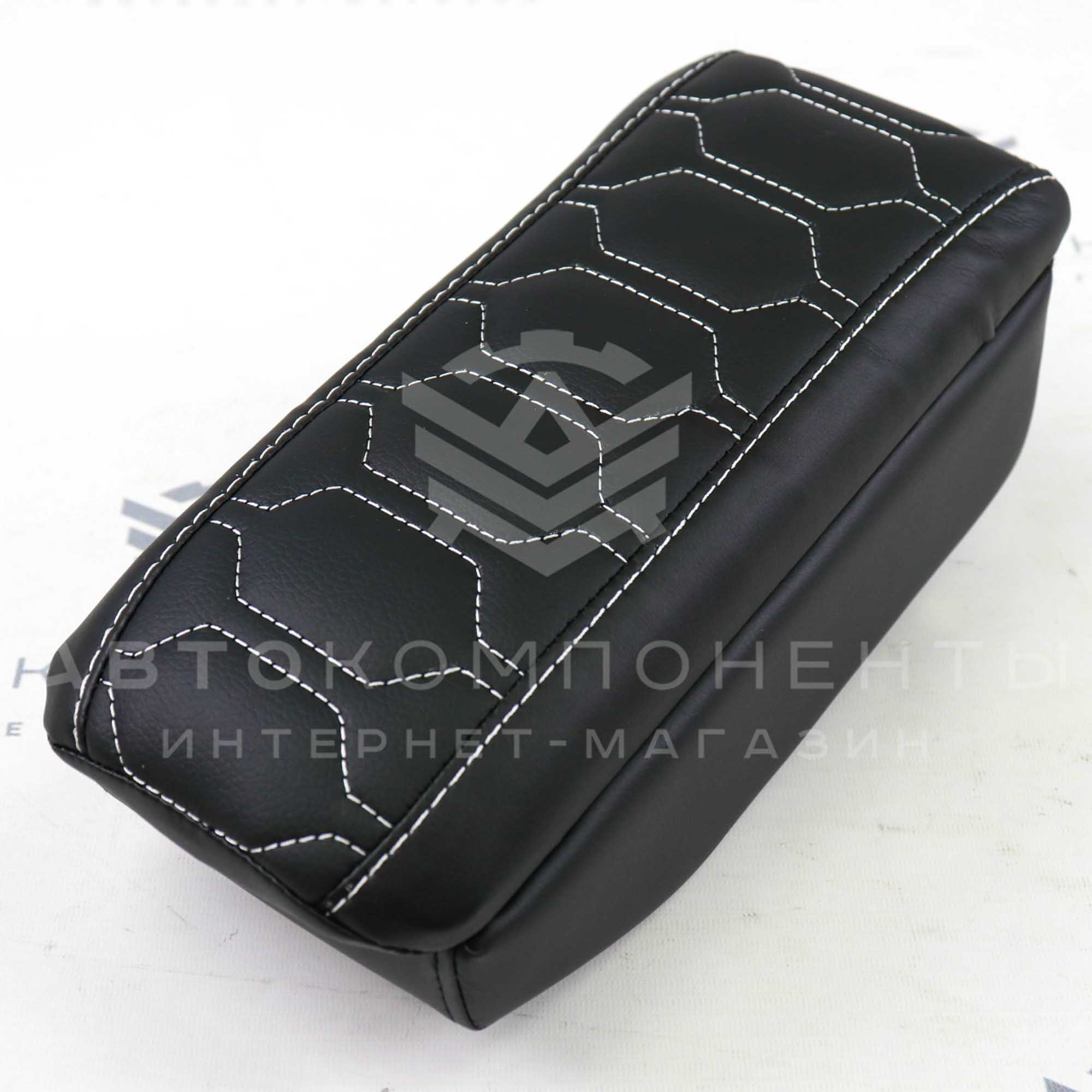 Подлокотник с боксом "Аламар" с прострочкой "Соты" ВАЗ 2108-21099, 2113-2115