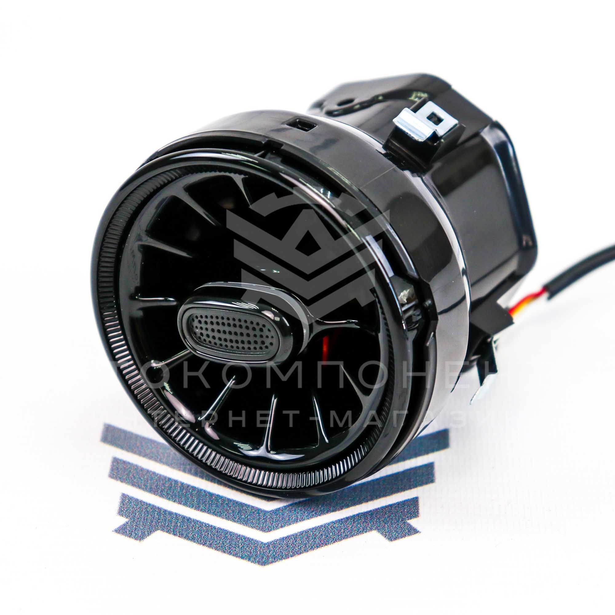 Сопла вентиляции AMG (2 шт) с RGB подсветкой (Bluetooth) Лада Гранта, Калина 2, Ларгус (черные)