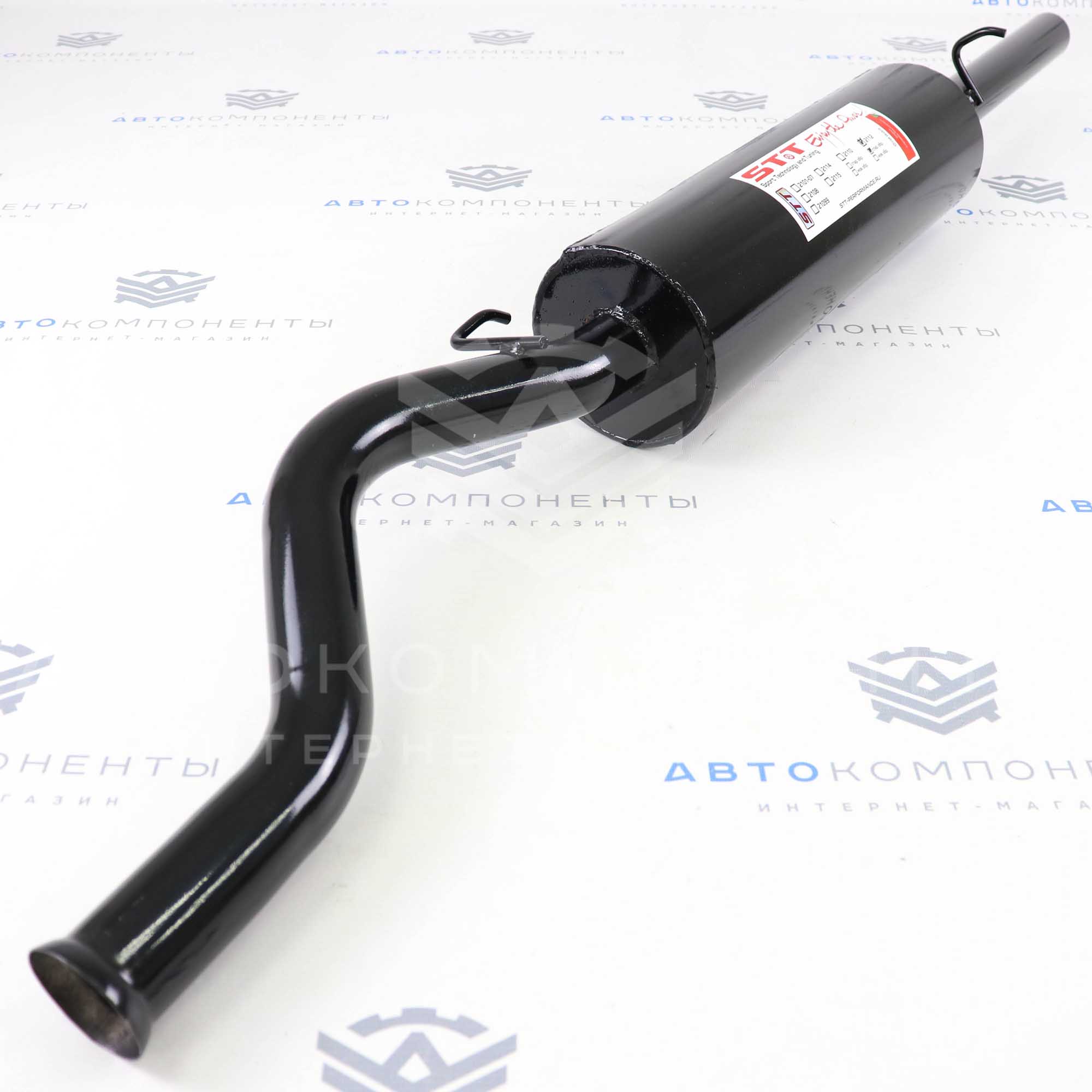 Глушитель STT прямоточный (крепления с/о) ВАЗ 2112