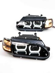 Светодиодные фары в стиле “BMW” с ДХО (4 BI-LED линзы) ВАЗ 2113, 2114, 2115