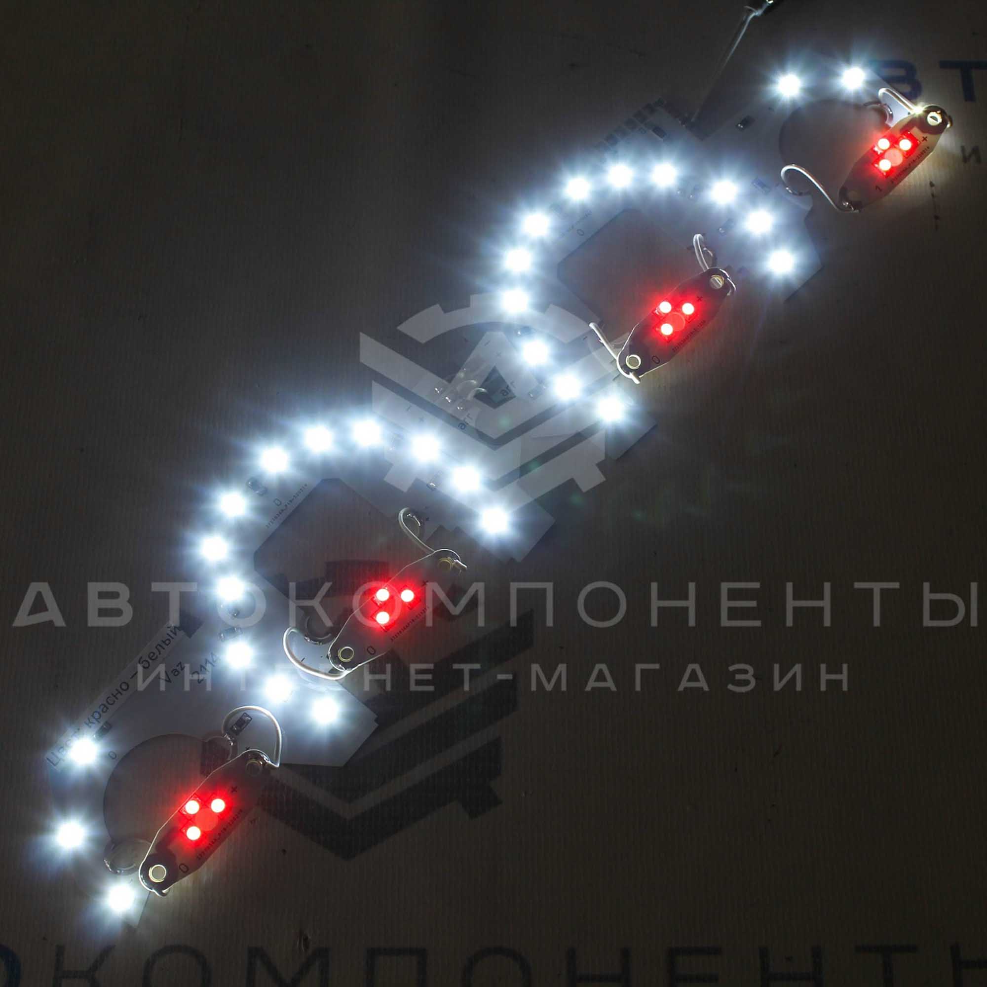 Светодиодная пересвеченная (красно-белая) плата VDO с/о ВАЗ 2110-2112, 2113-2115, Шевроле Нива