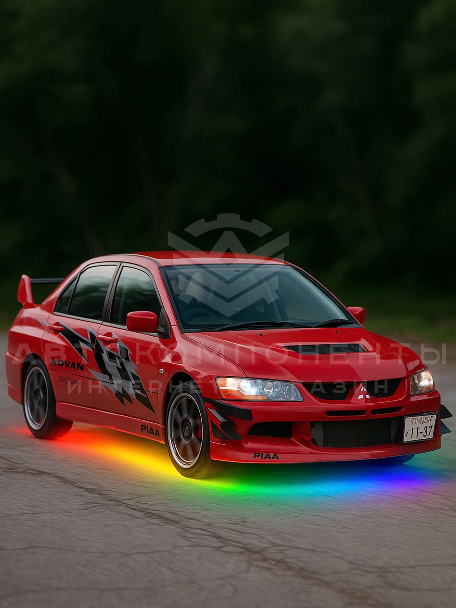 Универсальная светодиодная RGB подсветка днища автомобиля (Bluetooth) с эффектом Glow Motion