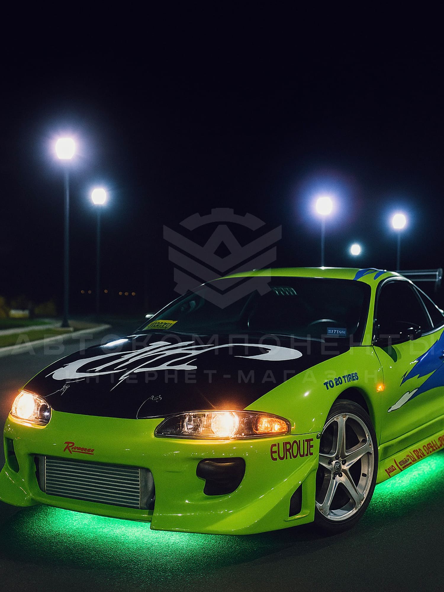 Универсальная светодиодная RGB подсветка днища автомобиля (Bluetooth)