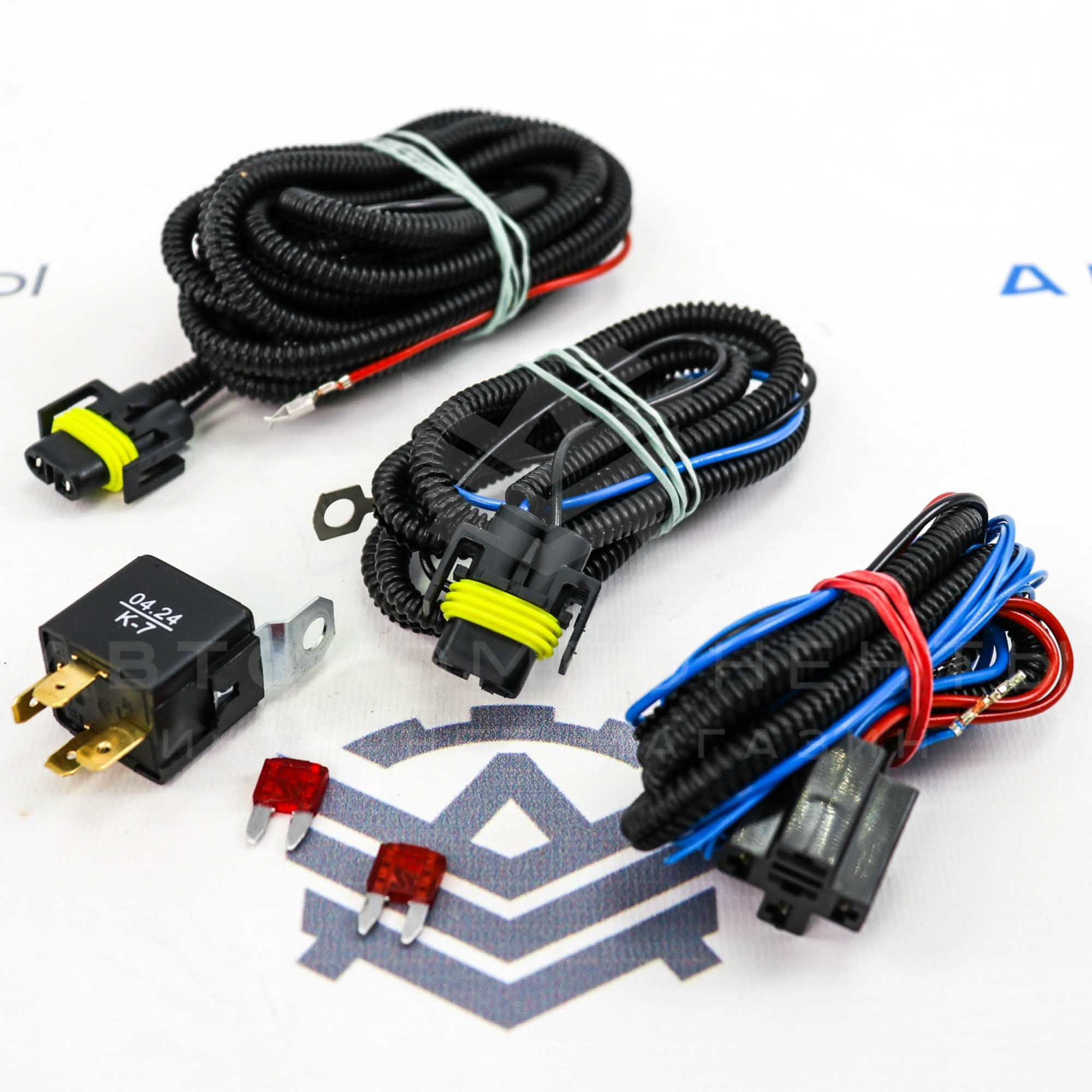 Монтажный набор подключения ПТФ (через подрулевой переключатель) Лада Vesta, X-Ray