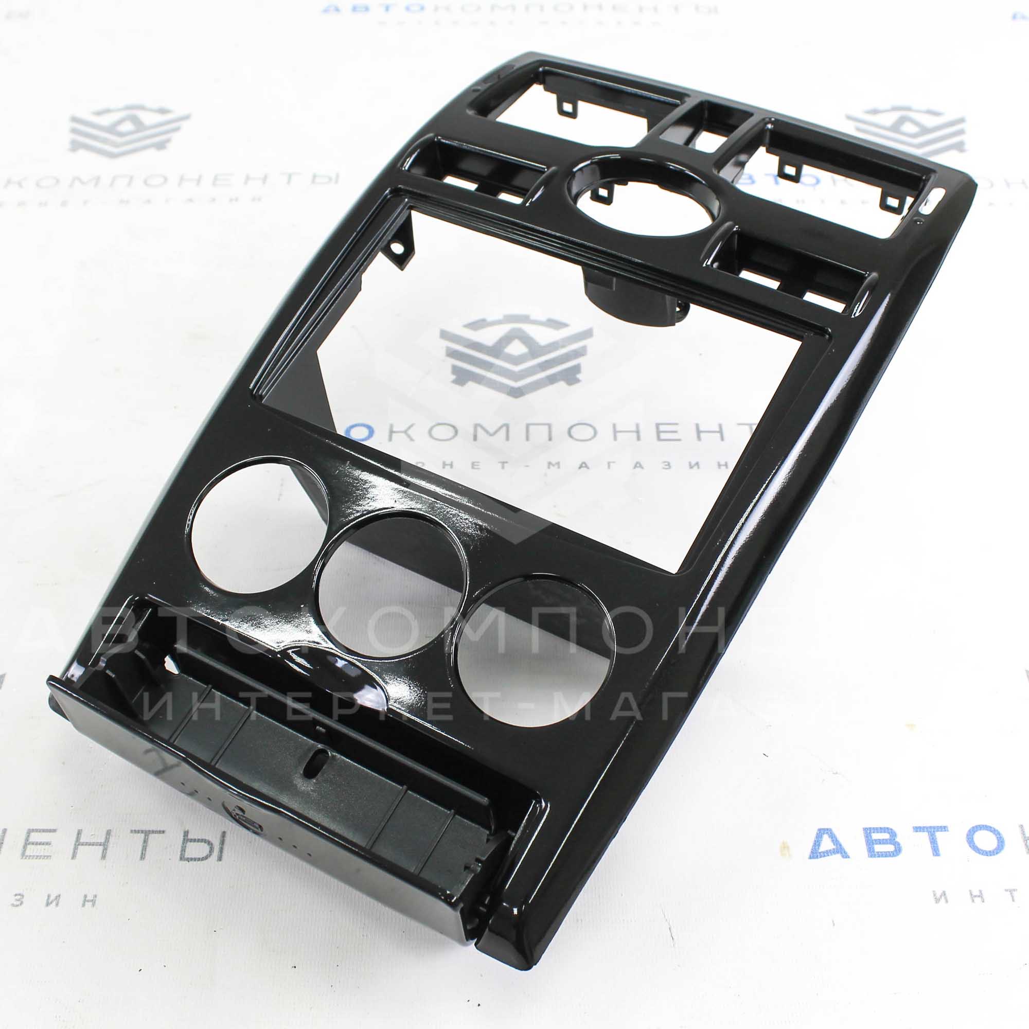 Центральная консоль 2DIN Лада Приора (черный лак)