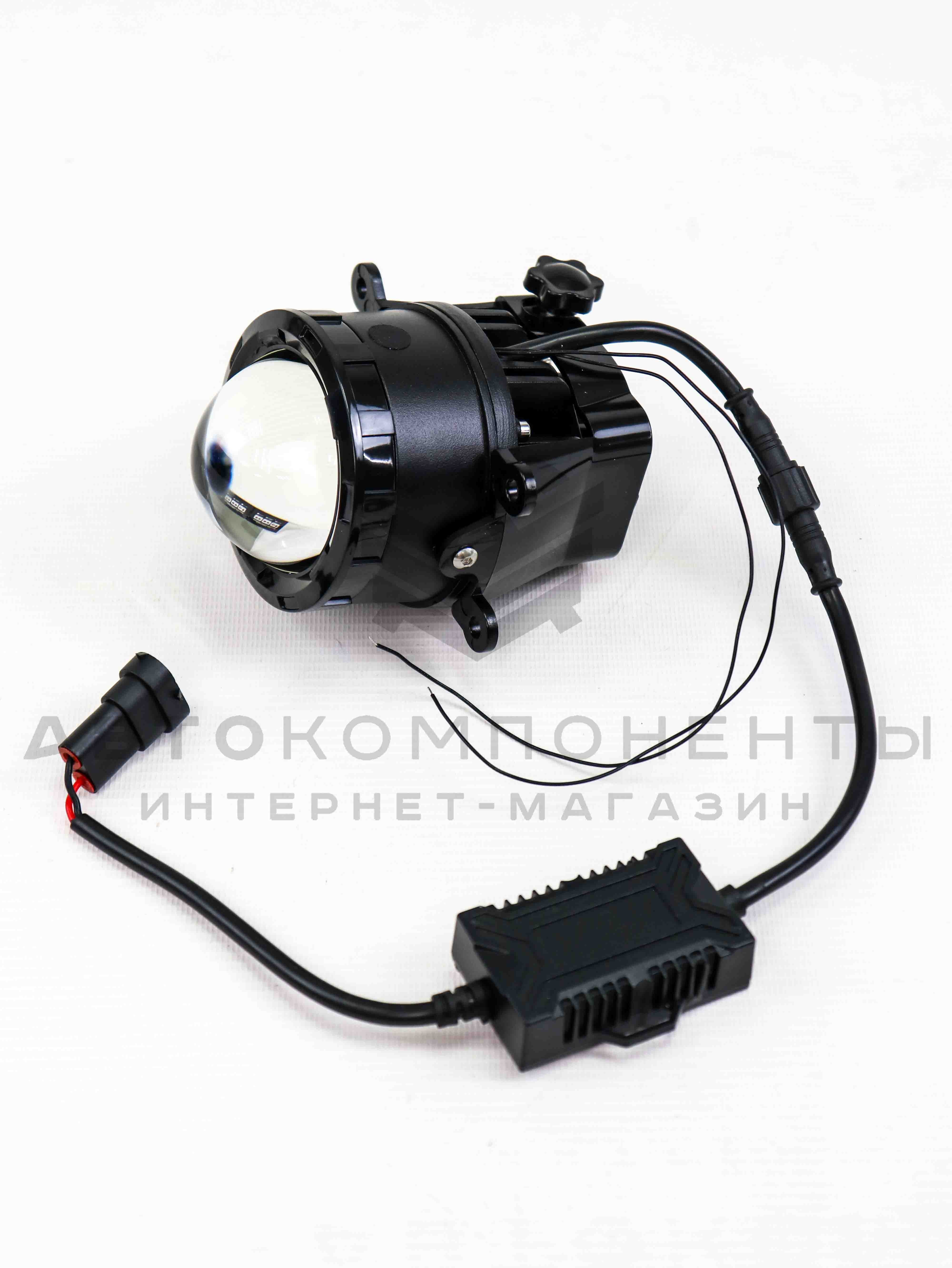 Противотуманные фары (ПТФ) с приложением светодиодные линзованные Bi-LED (ближний + дальний) Лада Vesta, Гранта FL, X-RAY, Ларгус FL