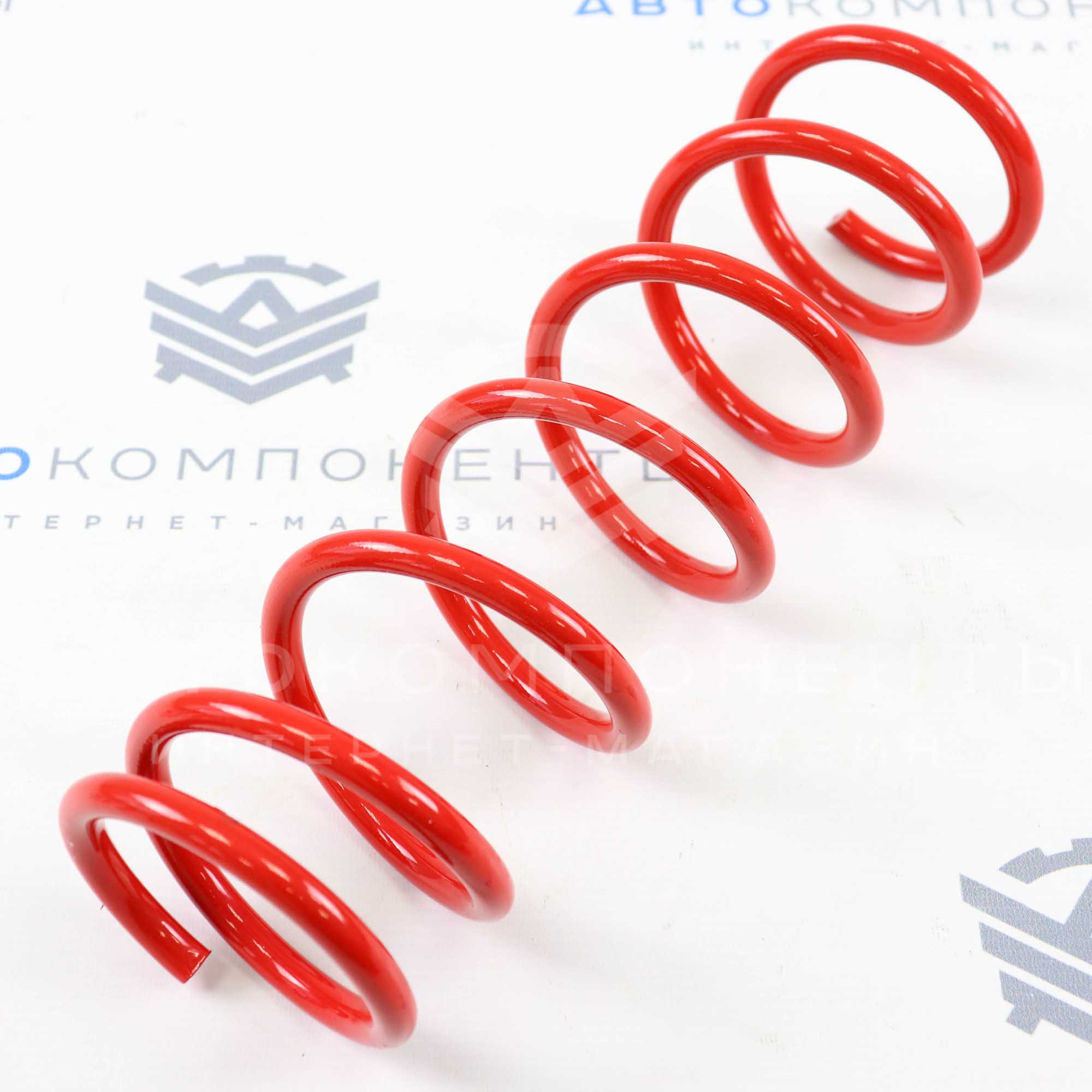 Пружины задние "ТЕХНОРЕССОР"  ВАЗ 2108-21099, 2113-2115, Калина, Гранта, Приора Драйв с занижением -30 (красные)