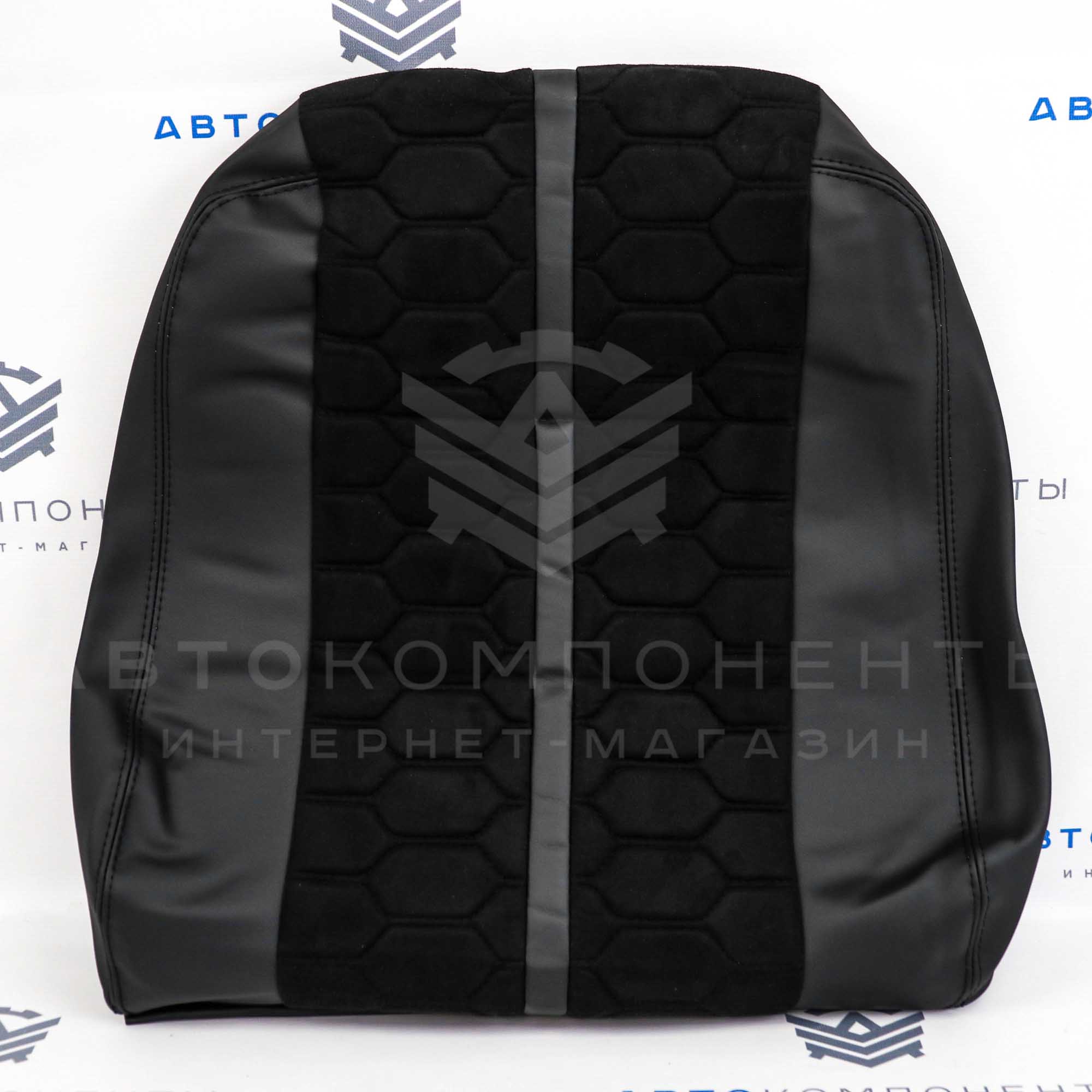 Обивки сидений Лада Приора (седан) с прострочкой "Соты" (полоса по середине)