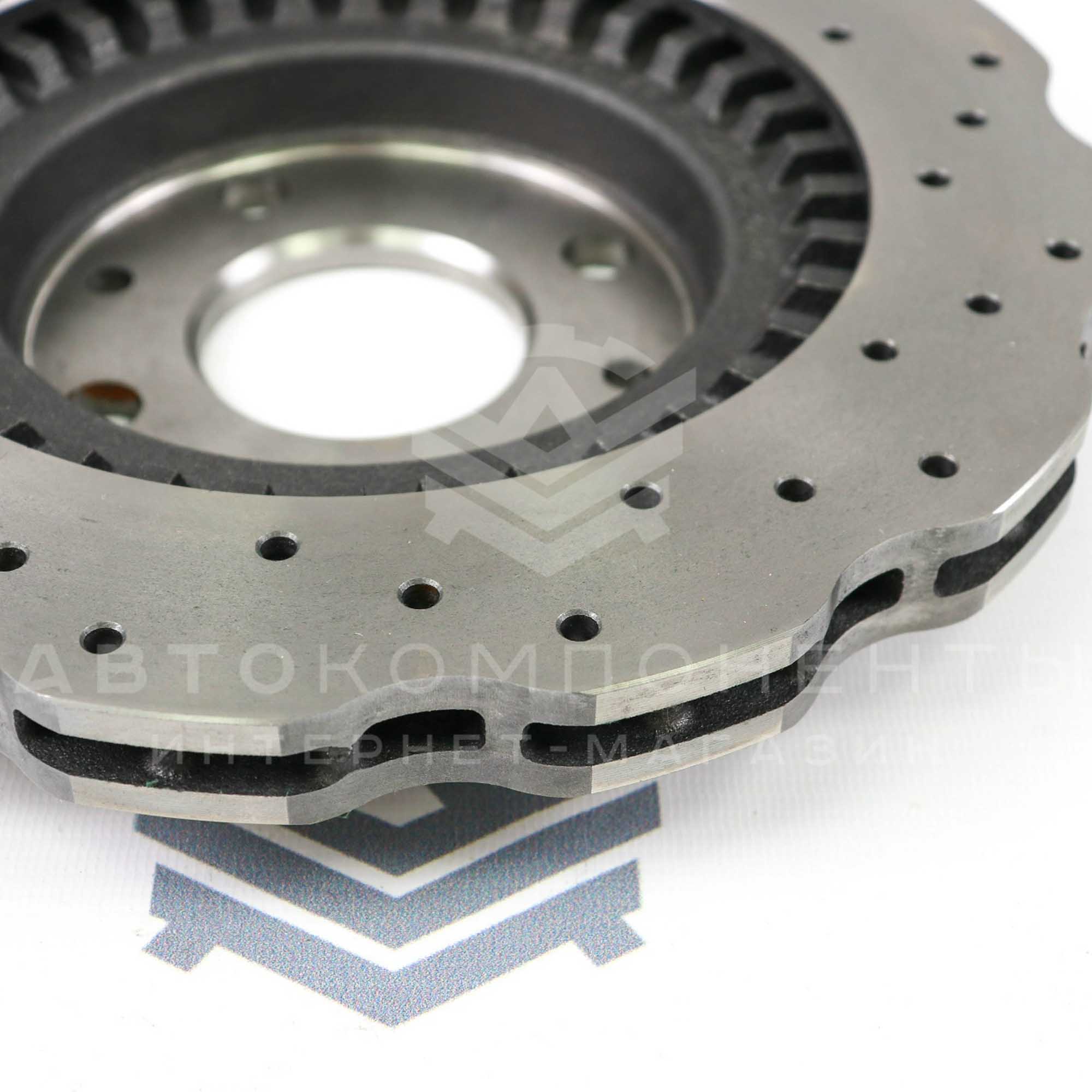 Тормозные диски "Audi RS6" с перфорацией (аналог) ВАЗ 2110-2112, Гранта, Калина, Приора