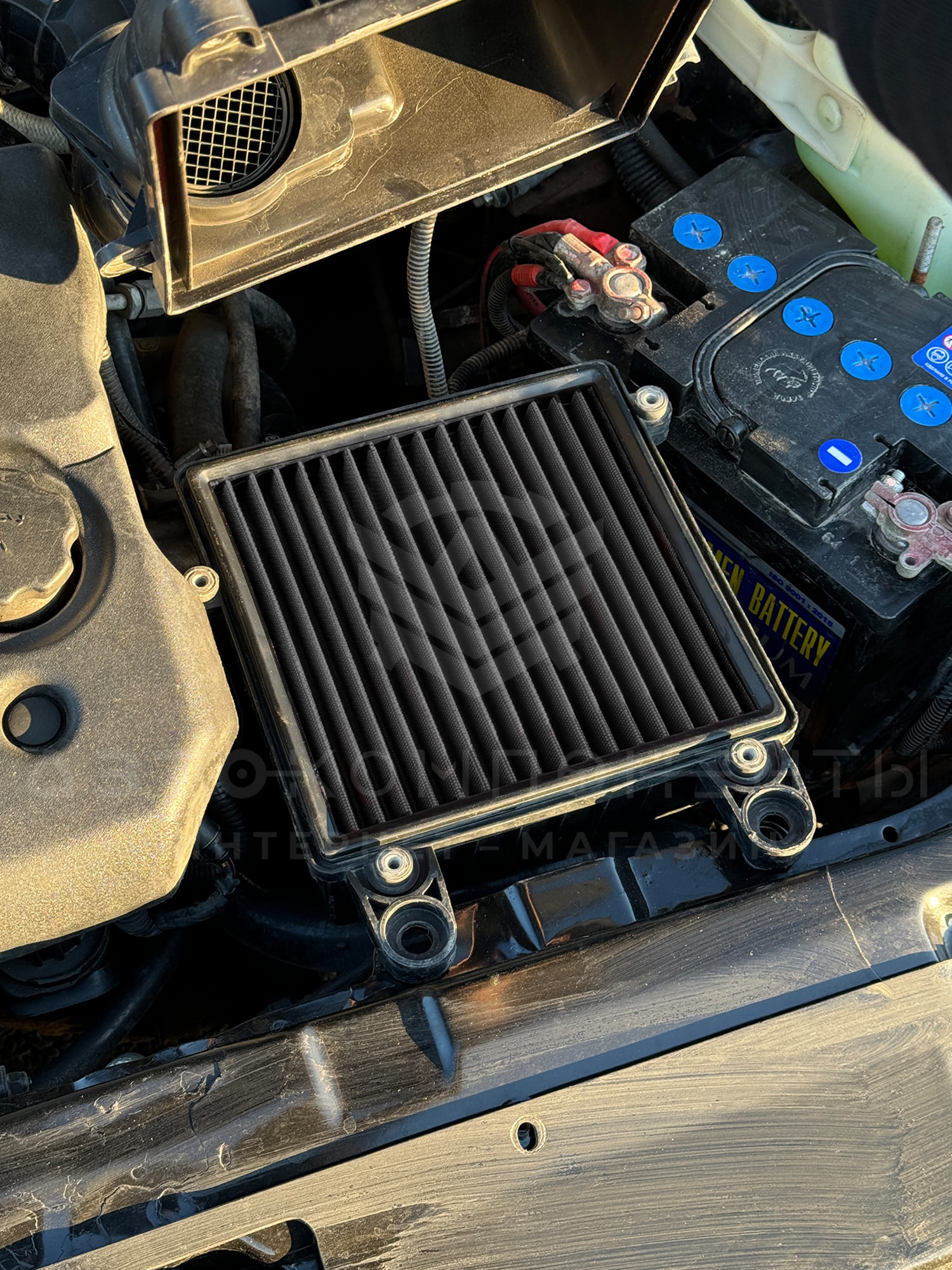 Фильтр нулевого сопротивления (нулевик) в штатный корпус (черный)