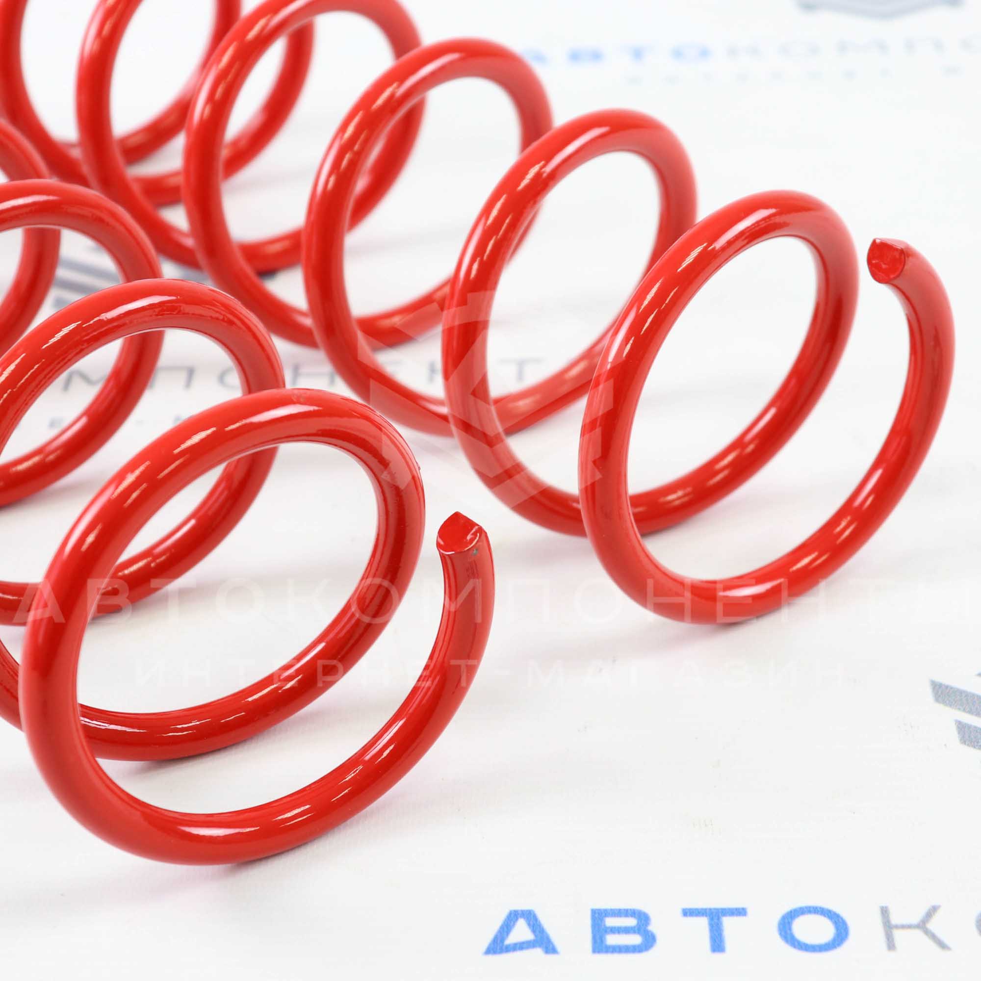 Пружины задние "ТЕХНОРЕССОР"  ВАЗ 2108-21099, 2113-2115, Калина, Гранта, Приора Драйв с занижением -30 (красные)