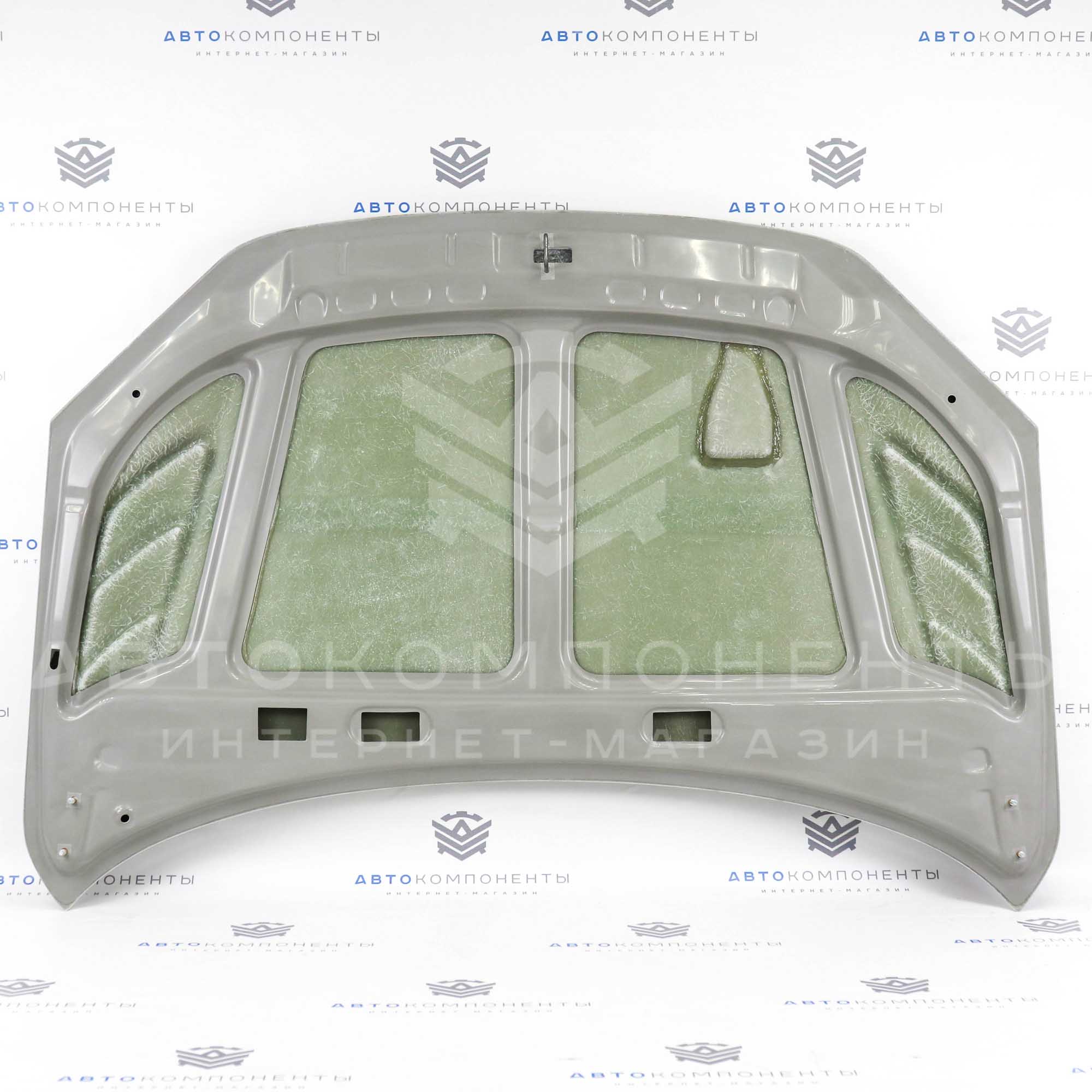 Стеклопластиковый капот "AVR 3" (жабры) с отверстием под нулевой фильтр Лада Гранта, Калина 2 в цвет кузова