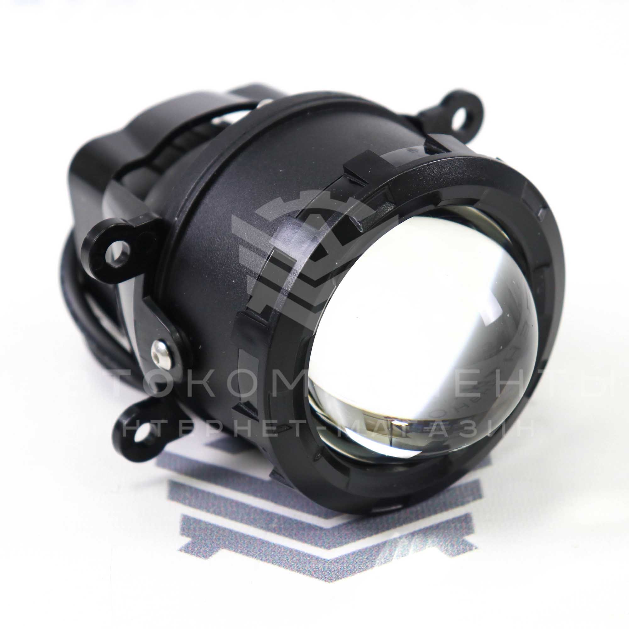 Противотуманные светодиодные фары (ПТФ) BI-LED (3000К+6000К) с линзами 50W (3 дюйма) Лада Vesta, Гранта FL, X-RAY, Ларгус FL