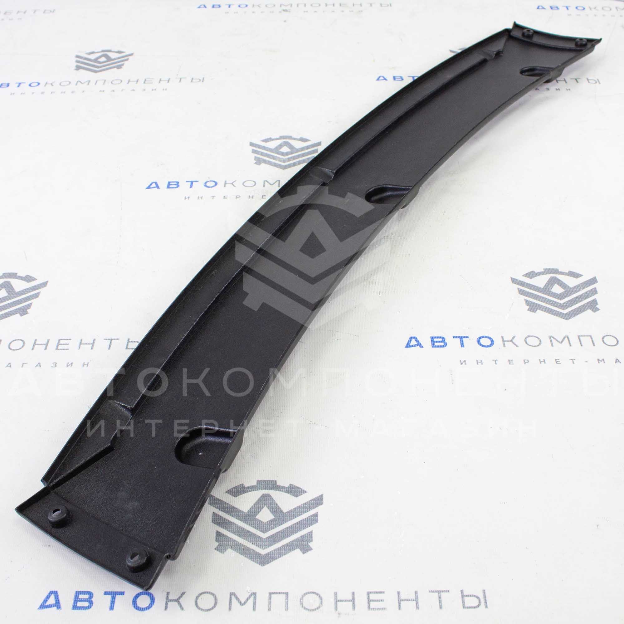 Универсальный сплиттер (вариант №2) переднего бампера (черный глянец)