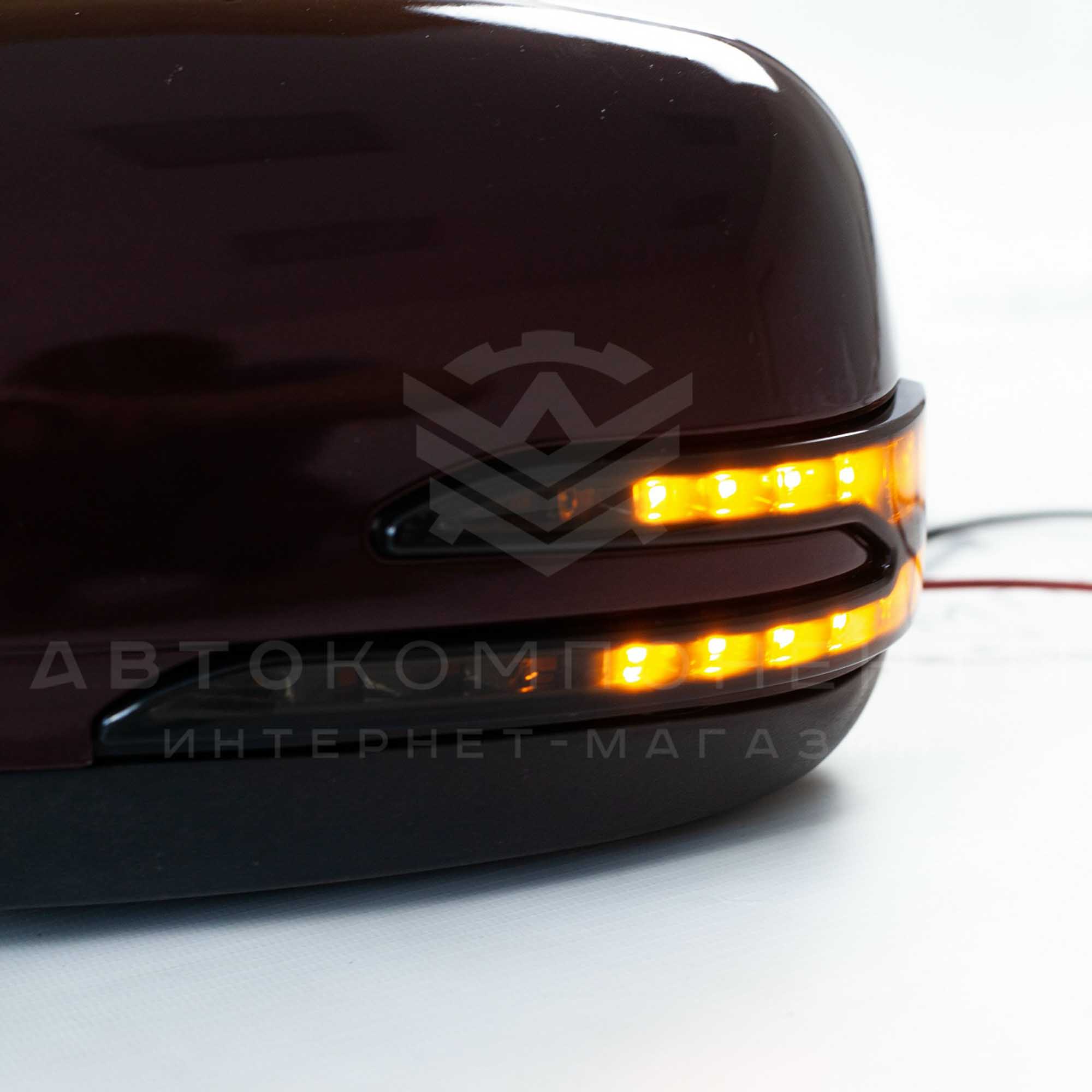 Механические зеркала ВАЗ 2110-2112, Лада Приора "АТП" с двойным повторителем AMG (темные) в цвет кузова