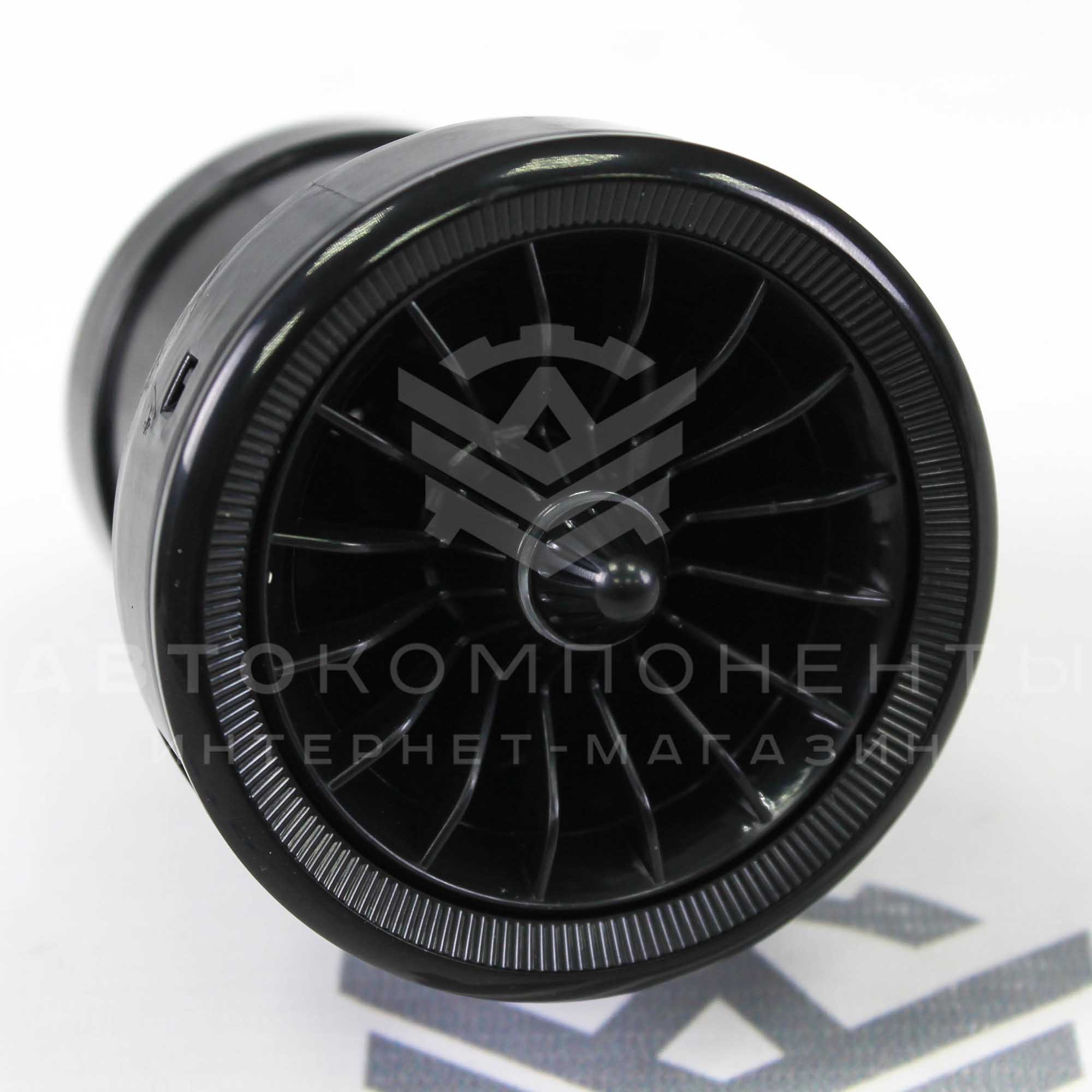 Сопло вентиляции в стиле Ferrari (регулируемое) с RGB подсветкой Лада Гранта, Калина 2, Ларгус (черное)