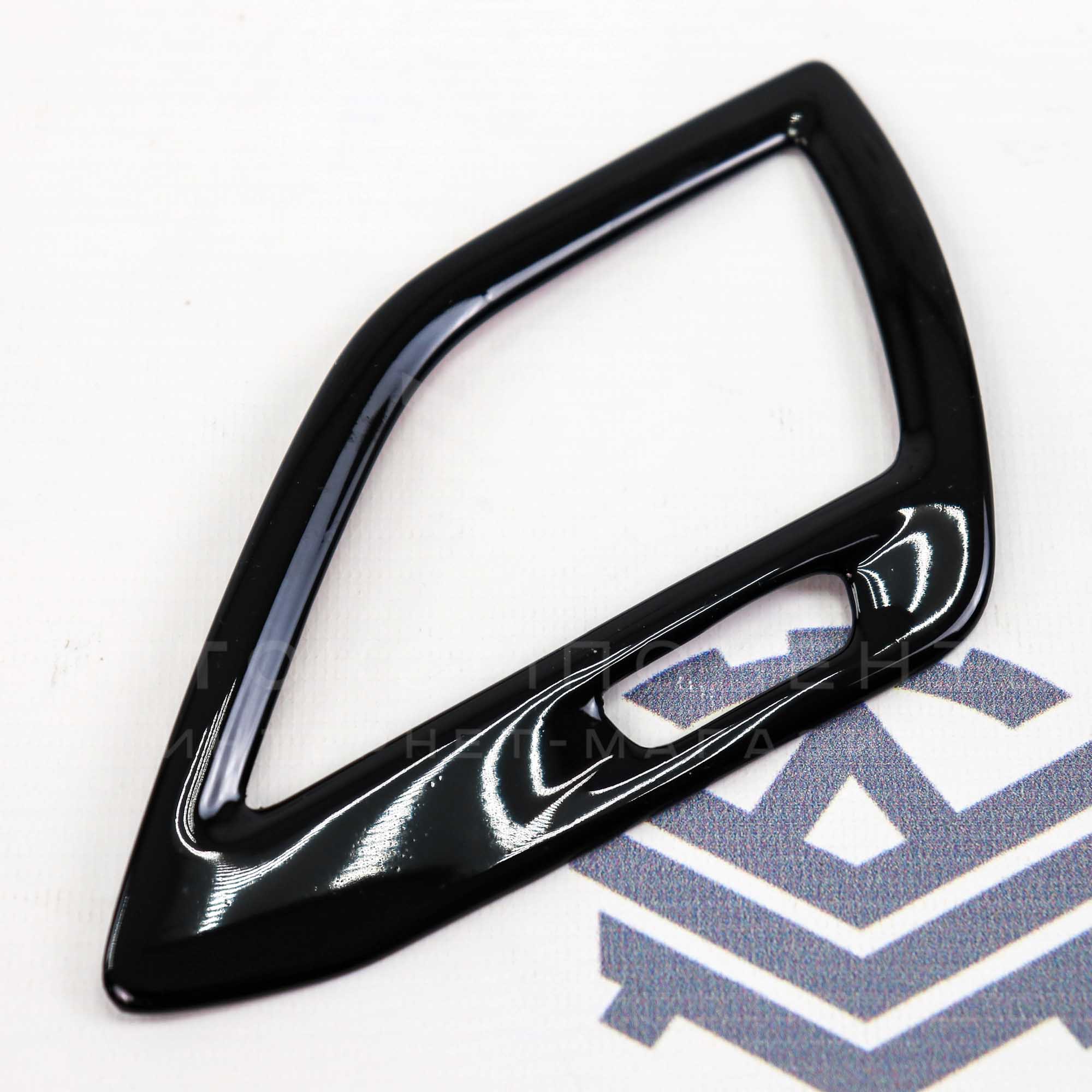 Облицовки (накладки) боковых дефлекторов (сопл) воздуховодов (черный лак) Лада Vesta