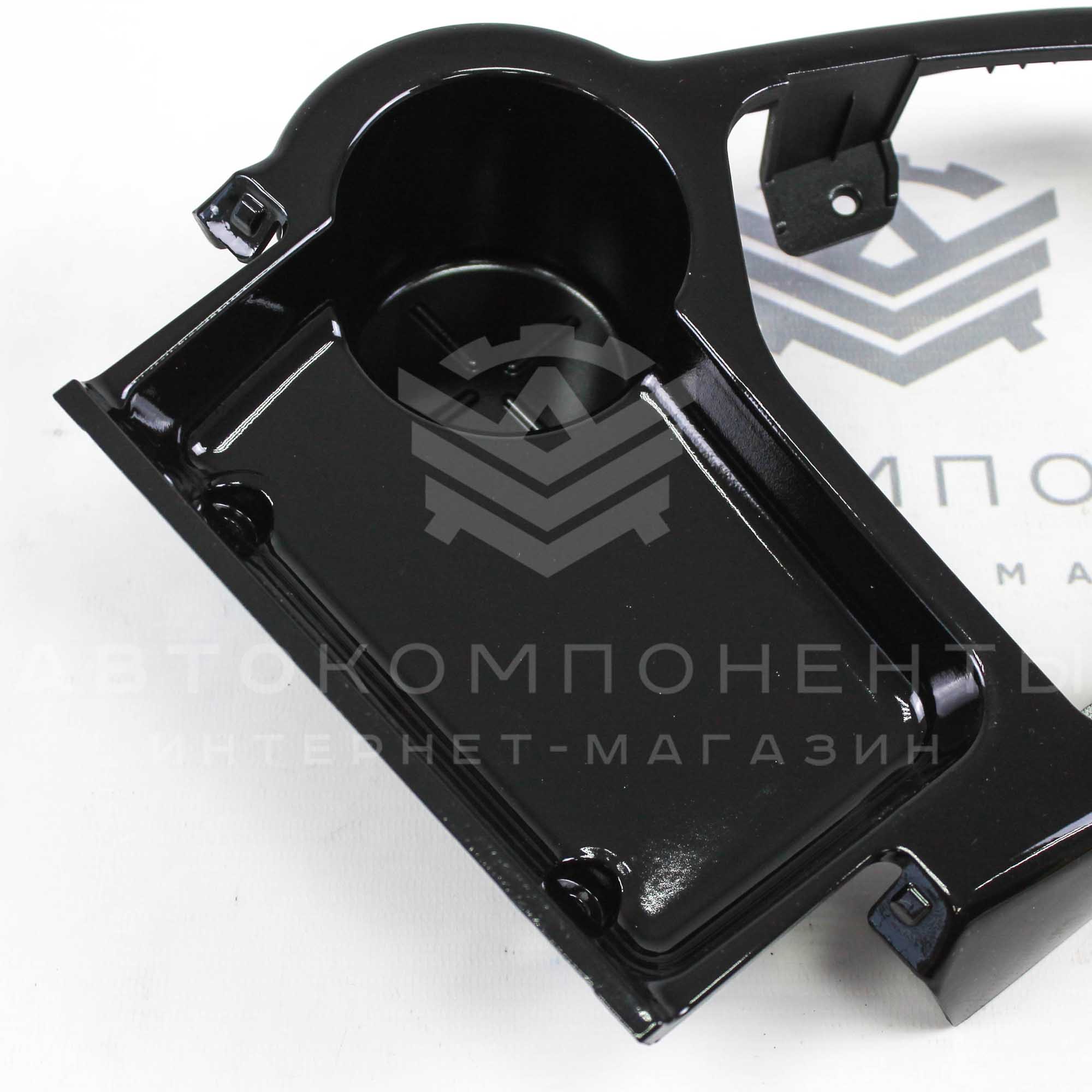 Рамка КПП с подстаканником (черный лак) Лада Приора 2