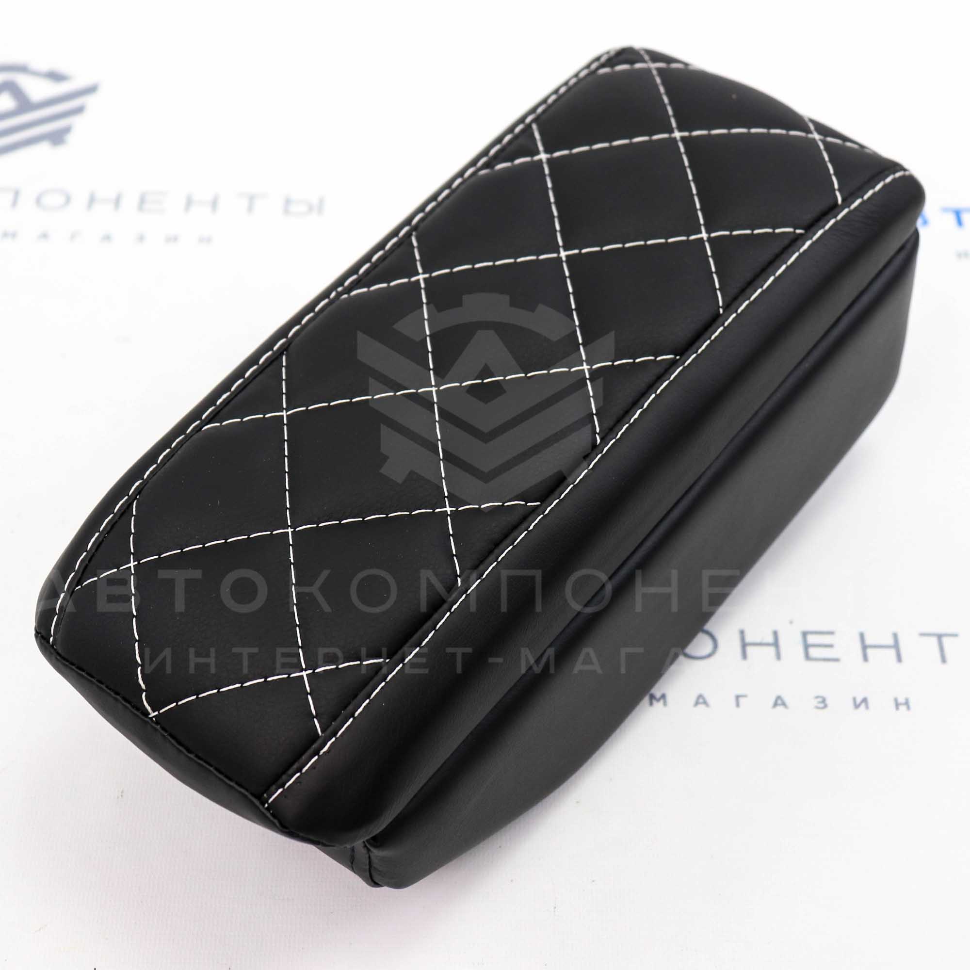 Подлокотник с боксом "Аламар" с прострочкой "Квадрат по диагонали" ВАЗ 2108-21099, 2113-2115
