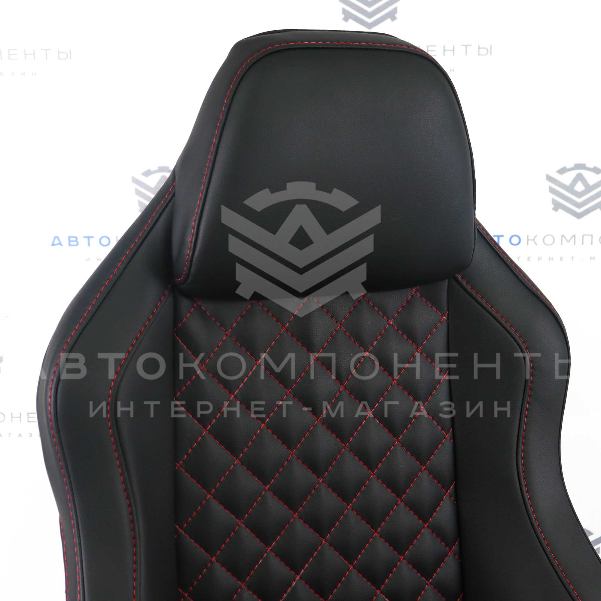 Анатомические сиденья (в сборе) с прострочкой "Квадрат по диагонали" Лада Приора (седан)