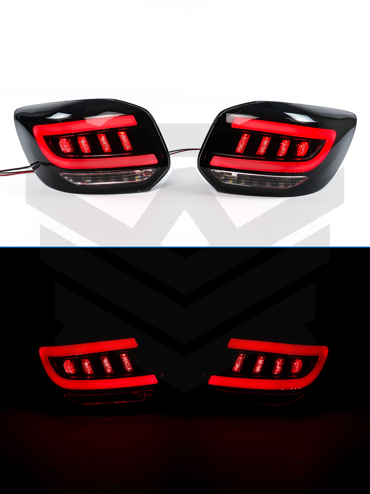 Светодиодные фонари Лада Гранта (лифтбек) в стиле Mustang (тонированные)