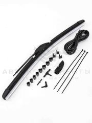 Бескаркасная щетка (дворник) с форсунками омывателя (450мм)