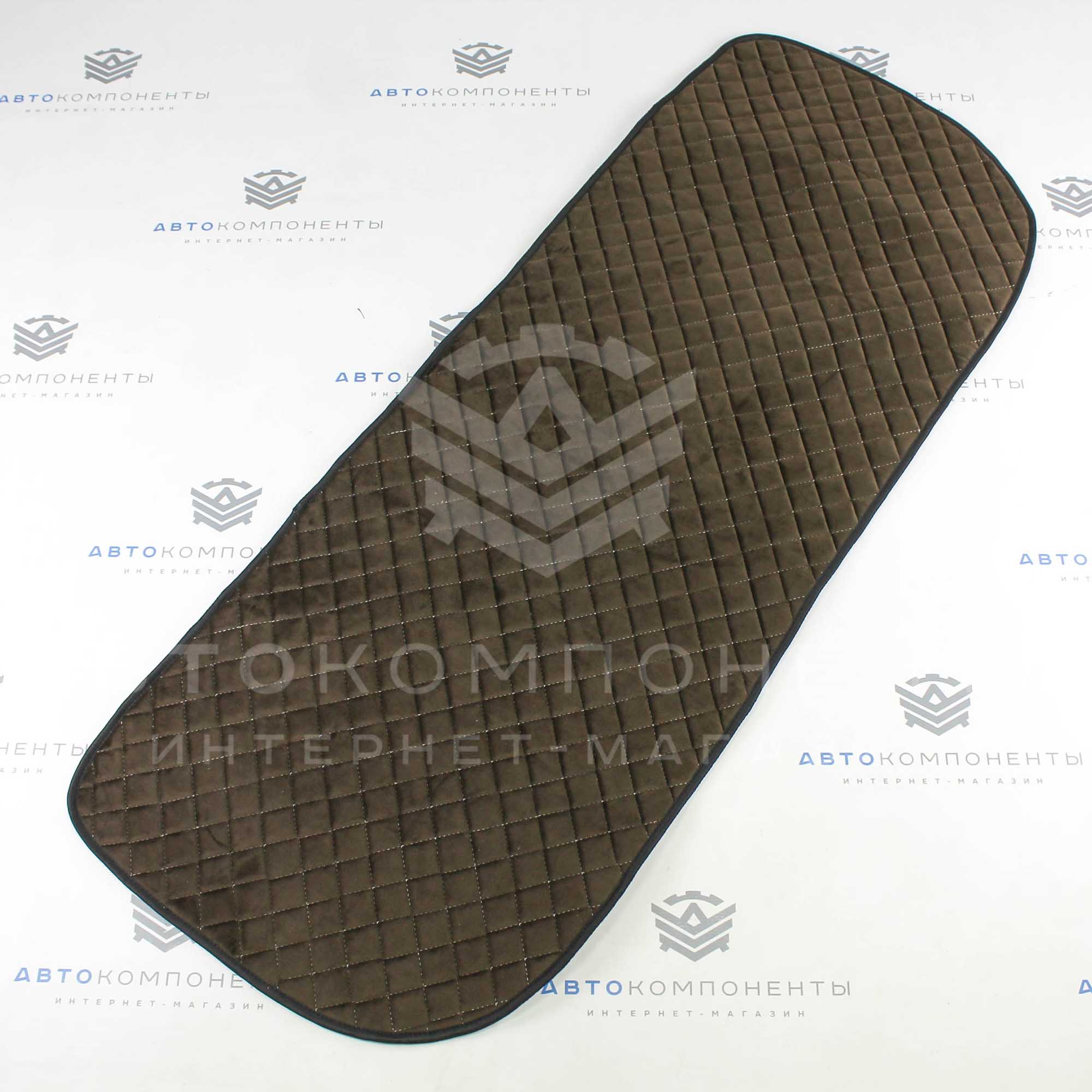 Универсальные накидки из велюра на задние сиденья Ромб (коричневые)