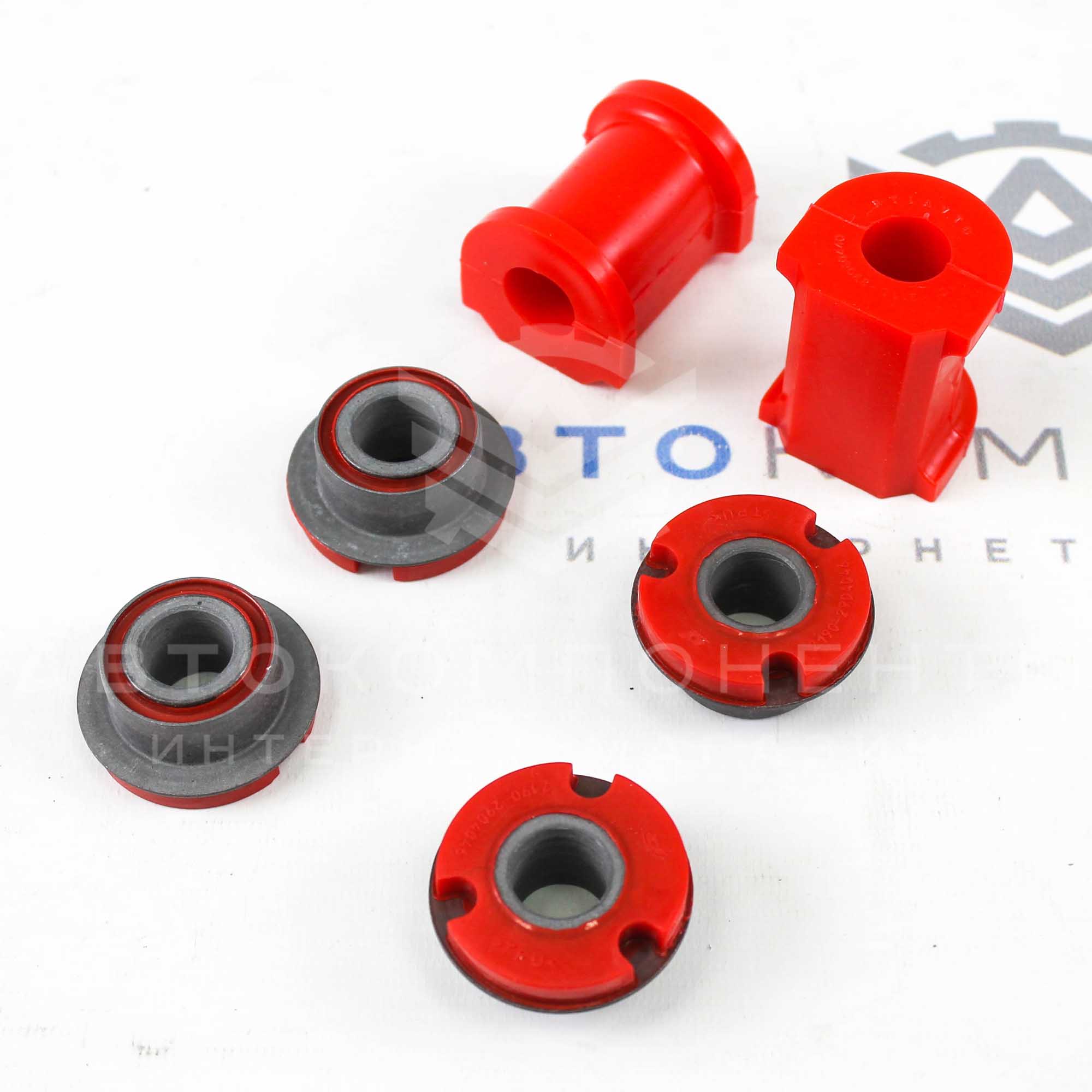 Комплект сайлентблоков и втулок (красный полиуретан) "CS20" Drive ВАЗ 2110-2112 (10428)