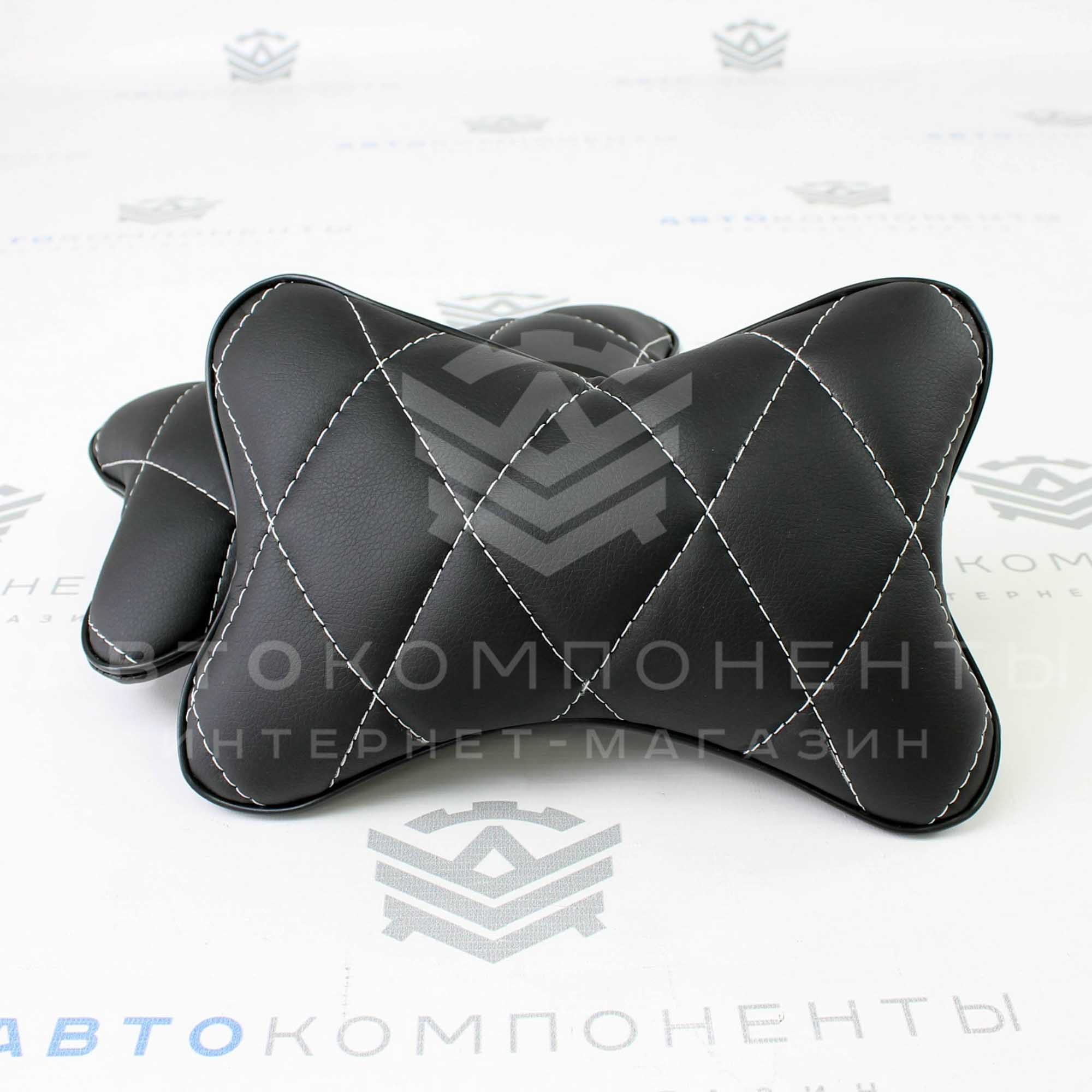 Подушка подголовника с прострочкой "Ромб"