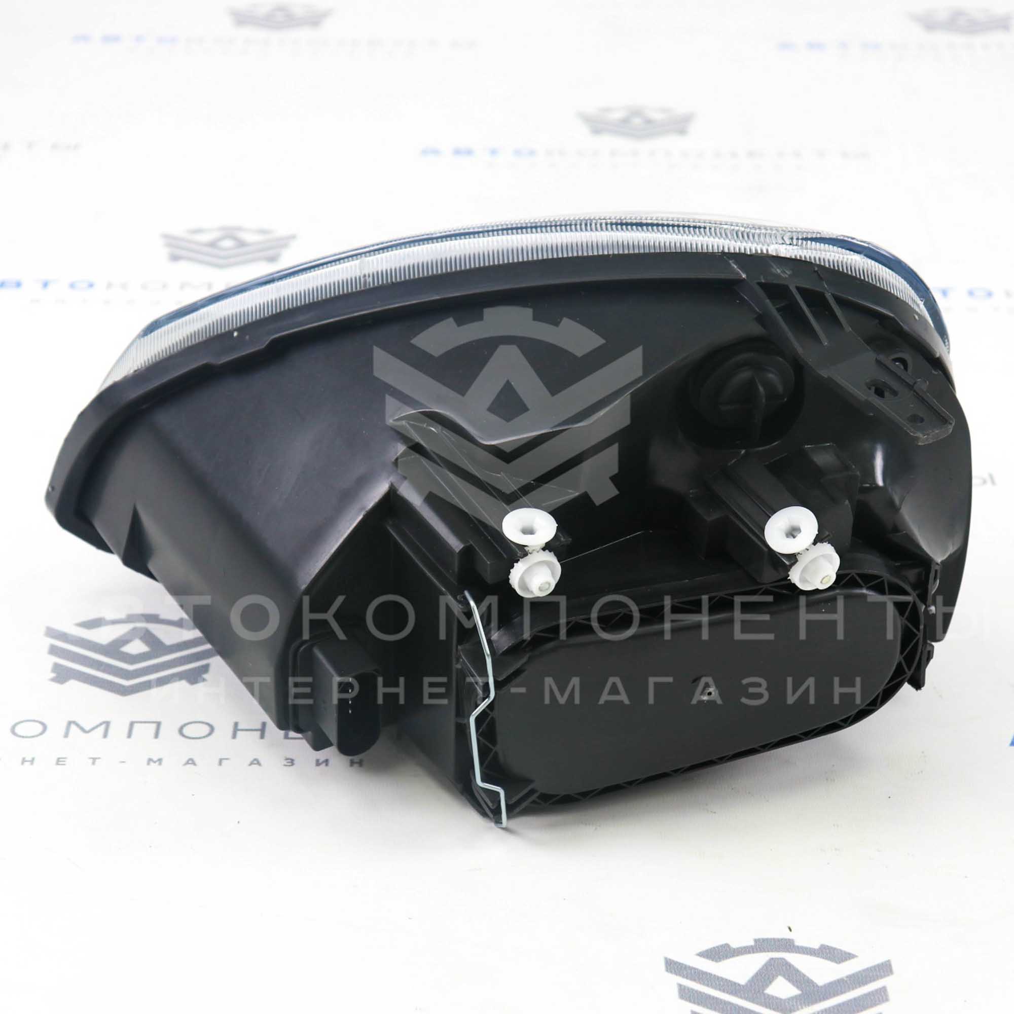 Фары Лада Приора в стиле BMW (4 Bi-LED линзы) с ДХО (черная маска)