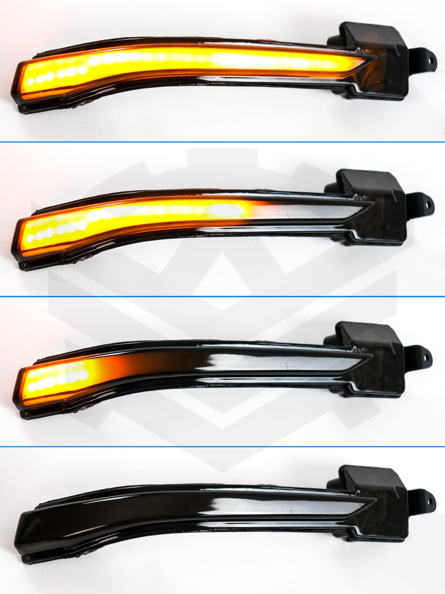 Повторители зеркал Лада Vesta н/о с бегающим поворотником "Плазма" (тонированные) ML133