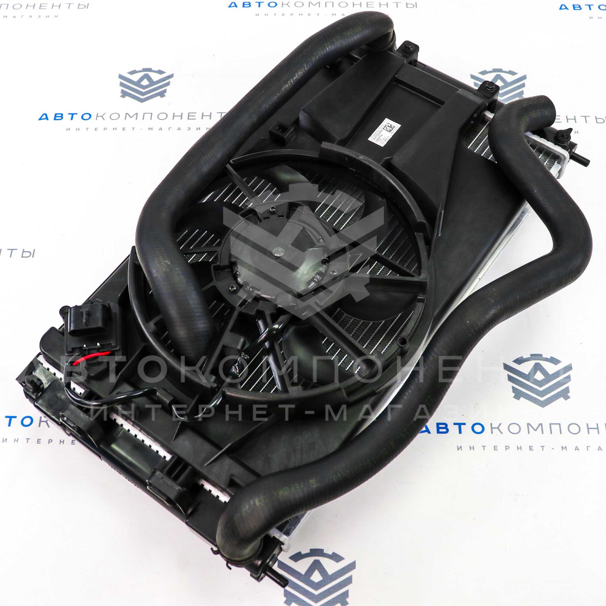 Радиатор охлаждения двигателя и кондиционера н/о (в сборе) Лада Калина 2, Гранта (аналог)