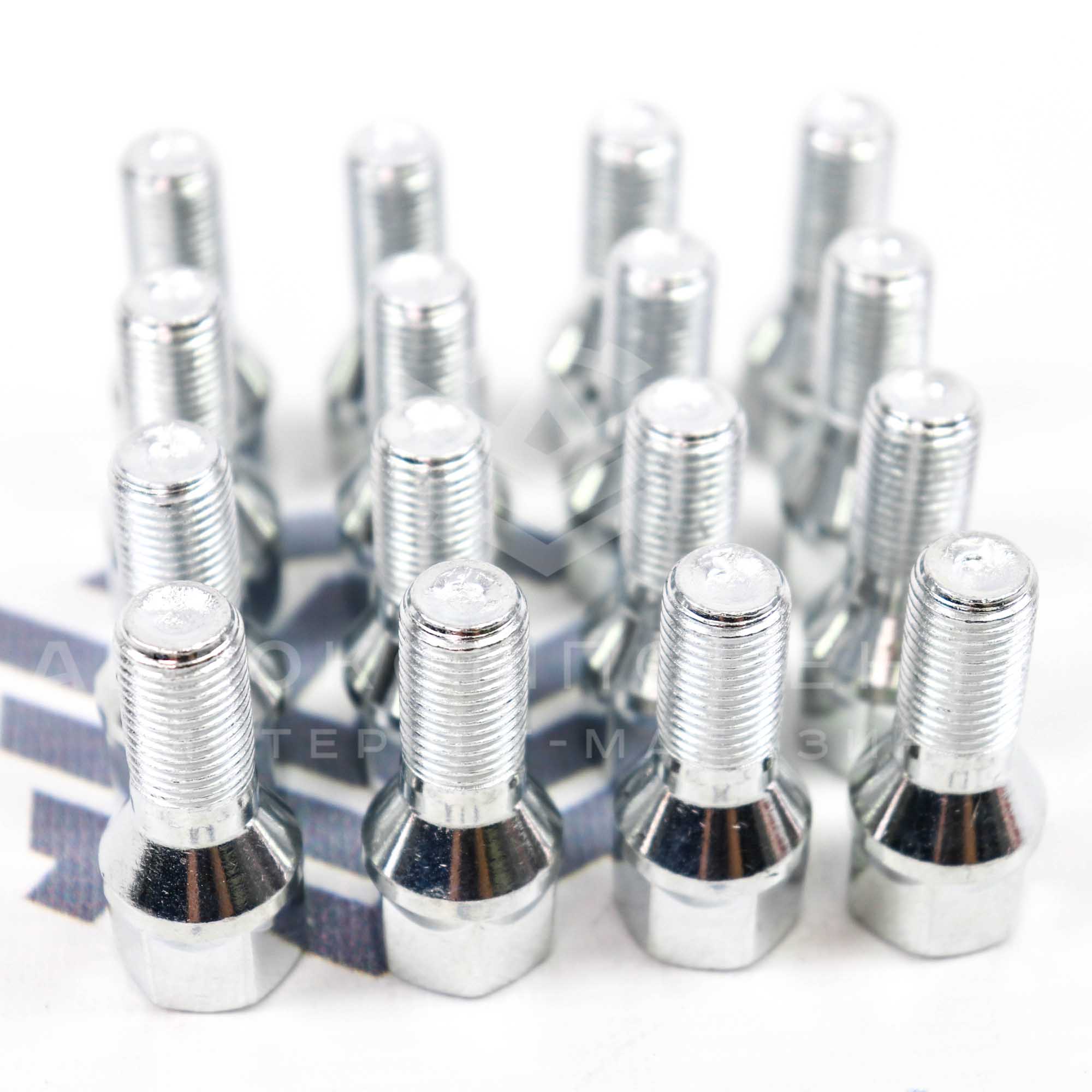 Болты колесные М12*1,25 для штампованных дисков ВАЗ (ключ 17, конус, хром) (072093 L)