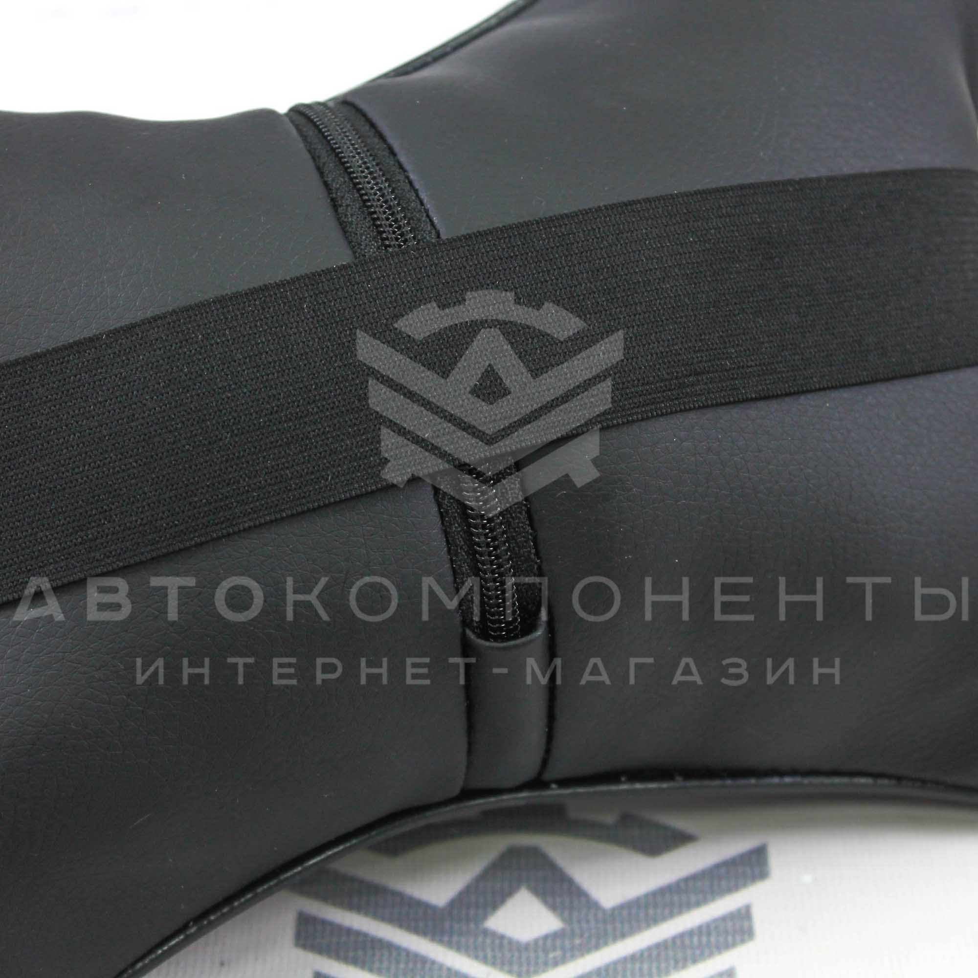 Подушка подголовника с прострочкой "Квадрат 2 строчки по диагонали"