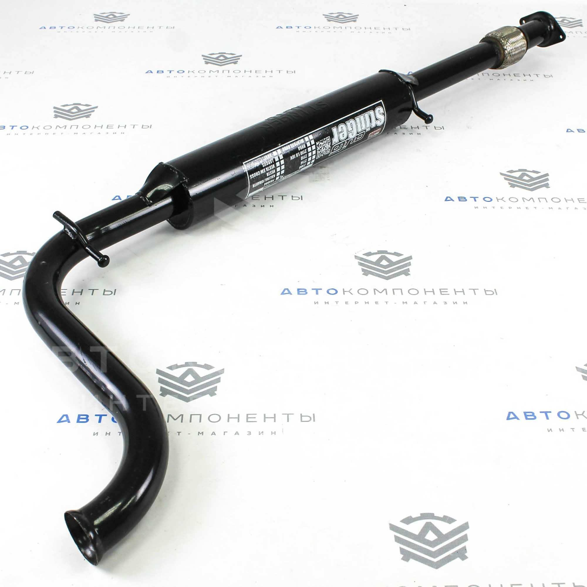 Резонатор (с гофрой) под выпускной коллектор Stinger Лада Приора