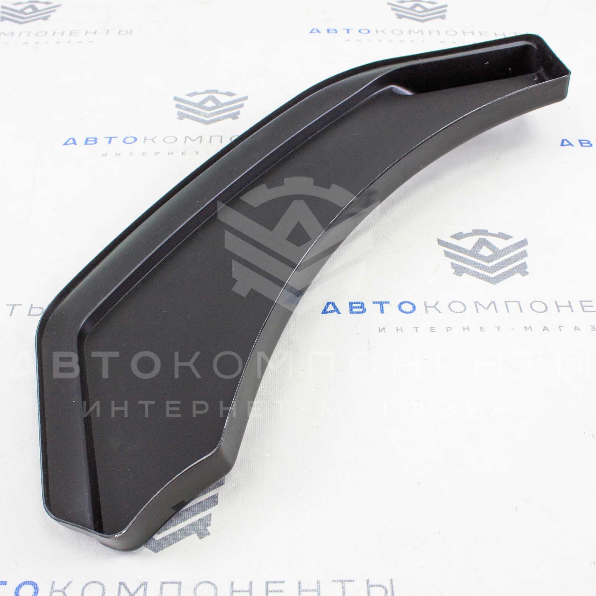 Универсальный сплиттер (вариант №3) переднего бампера (черный глянец)