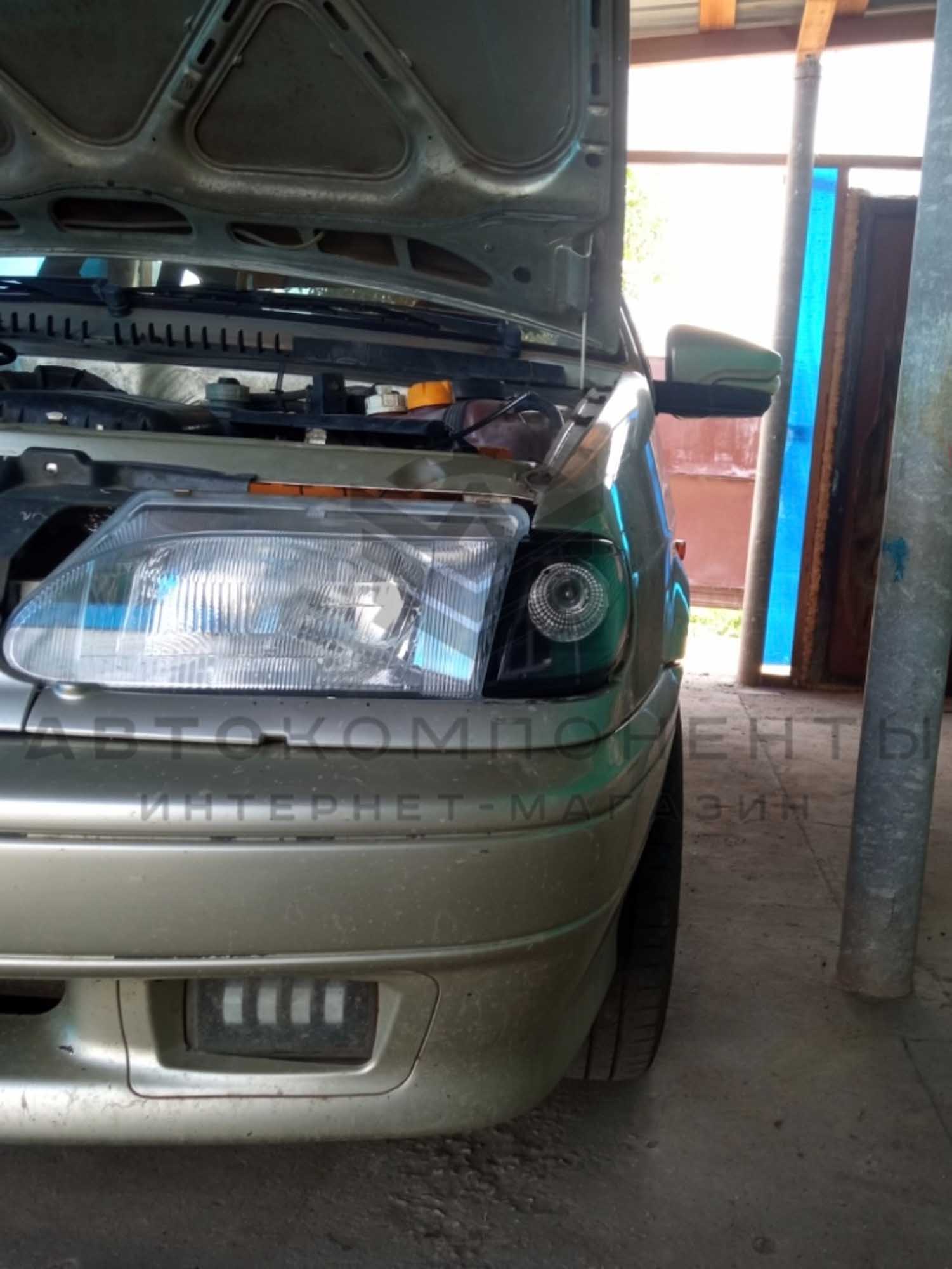 Поворотники фар в стиле PRO SPORT с хром кольцом ВАЗ 2113-2115, черные