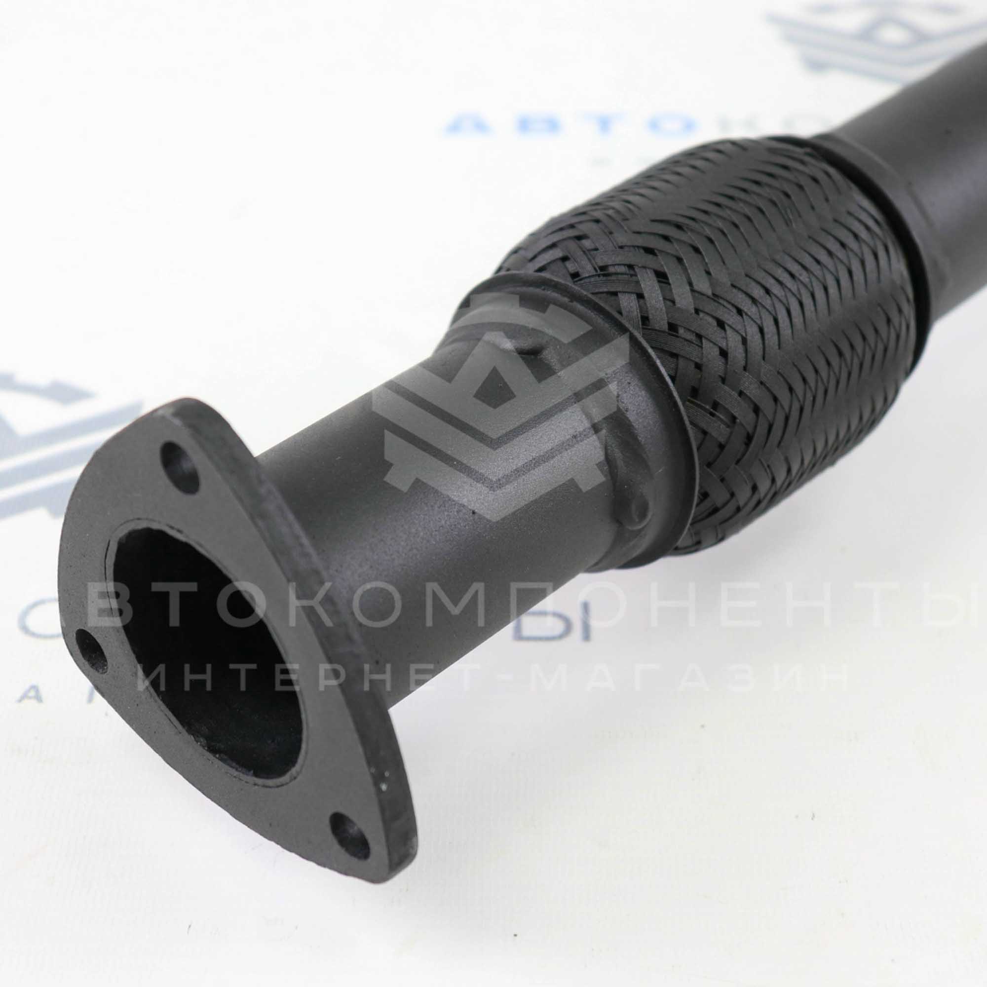 Резонатор "DK PRO" на "треугольном фланце" с гофрой ВАЗ 2108-21099, 2113-2115 (РЗ0008)