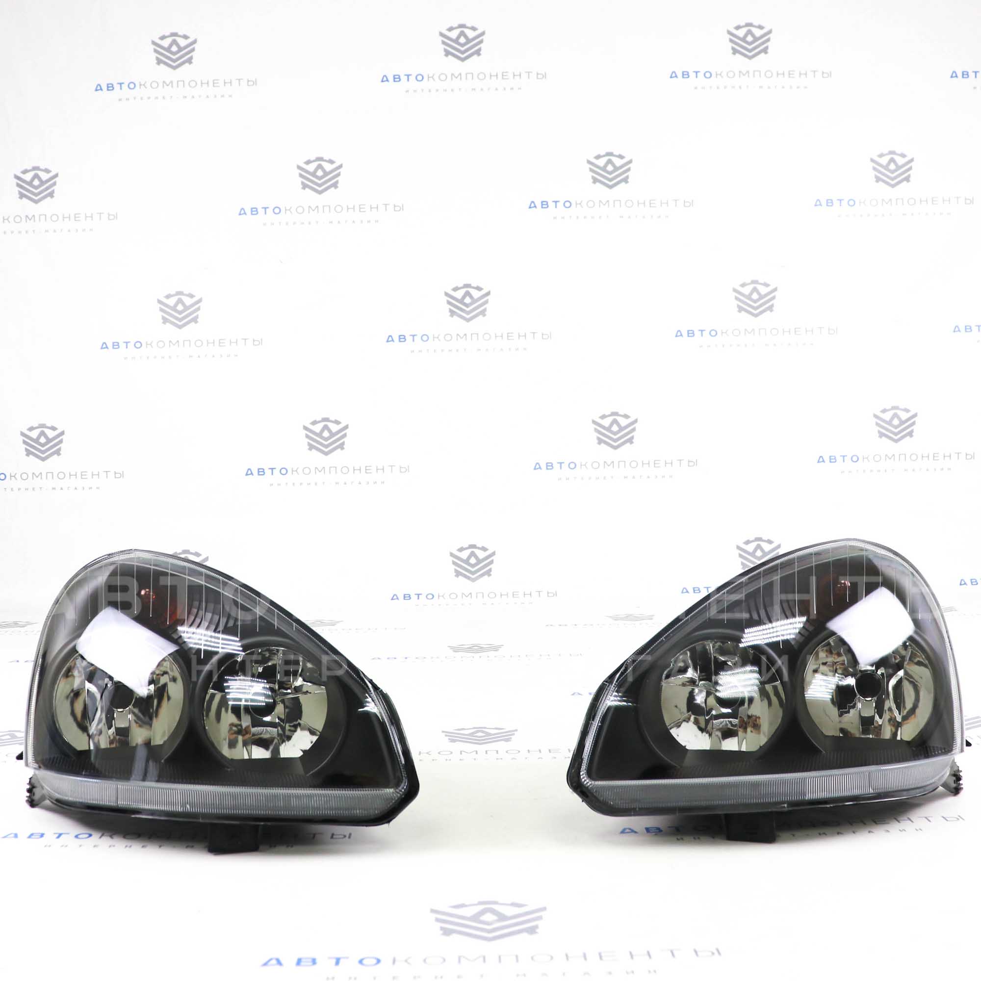 Фары Лада Приора 2 (аналог) H15, черные маски