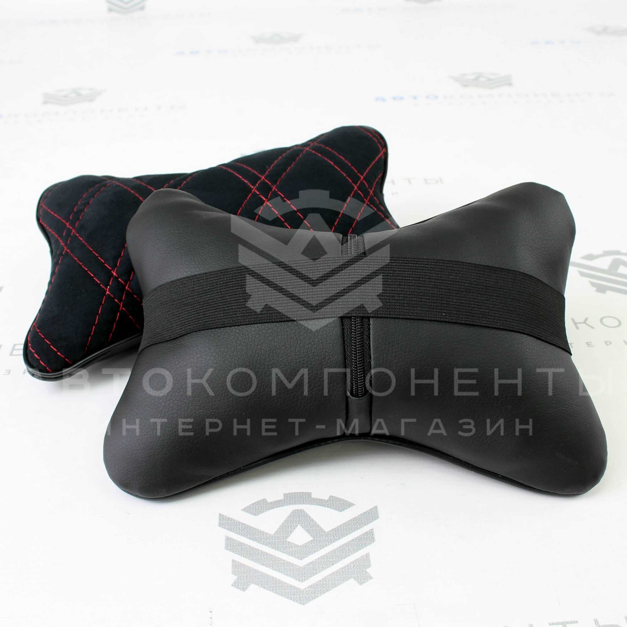 Подушка подголовника с прострочкой "Ромб 2 строчки"