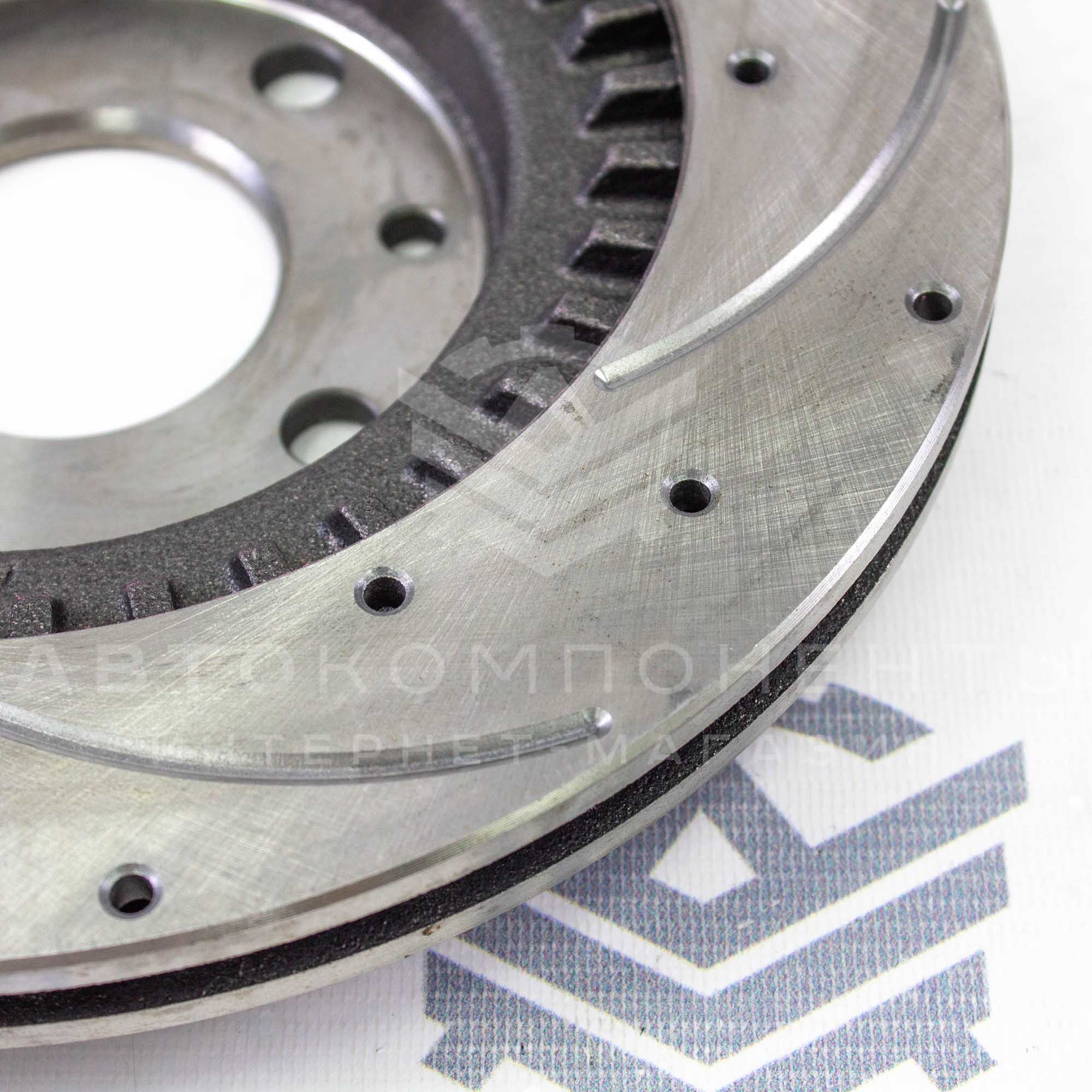 Тормозные диски "АТС" 2112 R14 (насечки, перфорация) ВАЗ 2110-2112, Лада Гранта